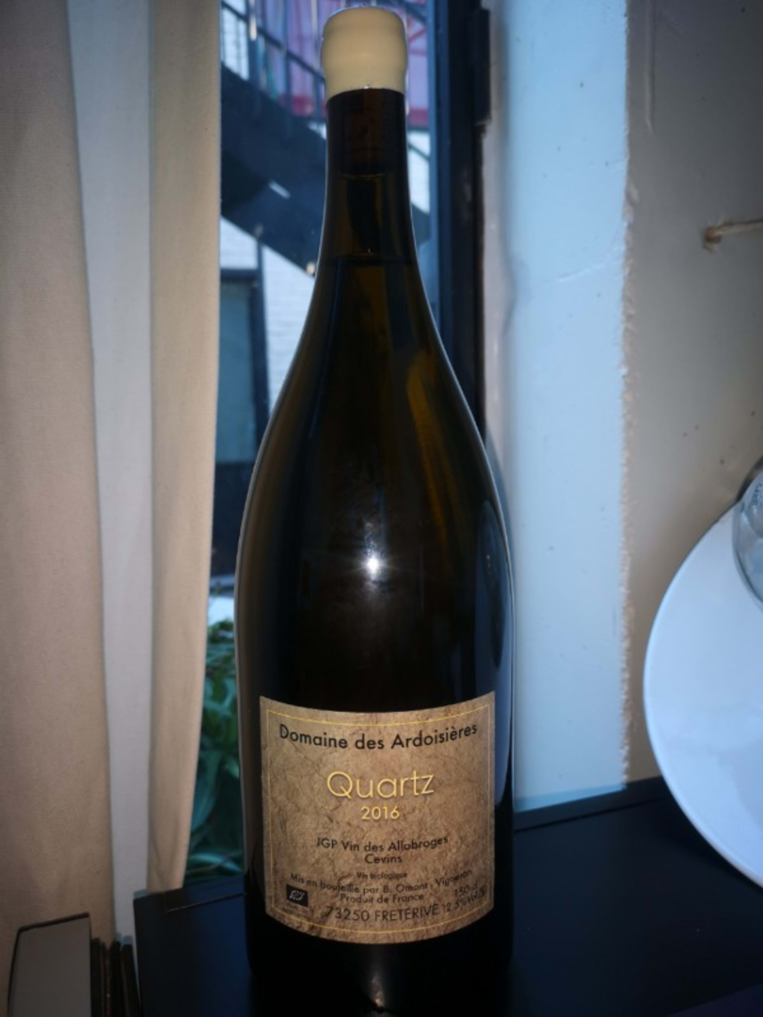 Quartz, Domaine des Ardoisières, IGP Vin des Allobroges, Cevins, 2016 (Magnum)