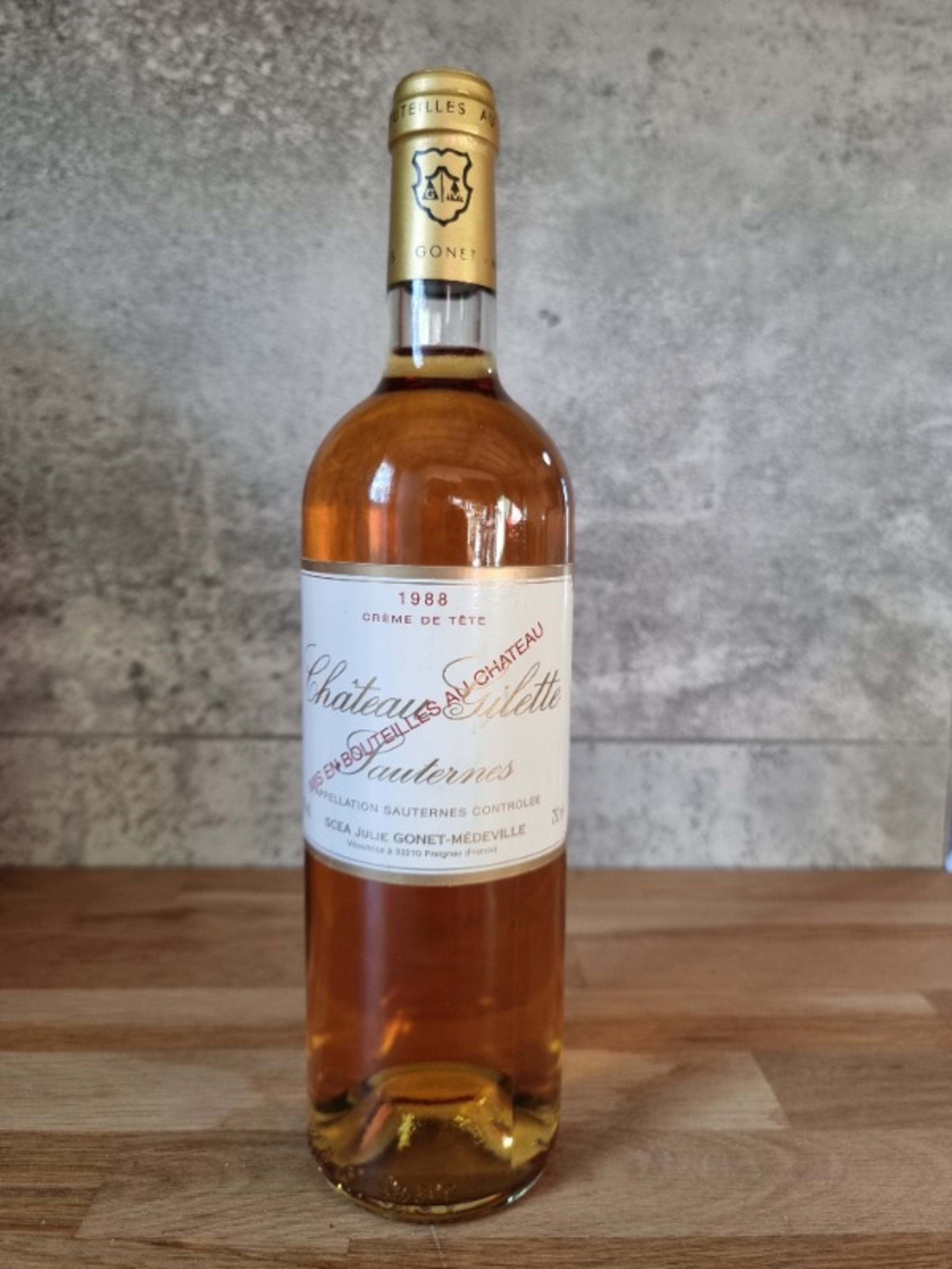 Château Gillette, crème de tête, Sauternes, 1988