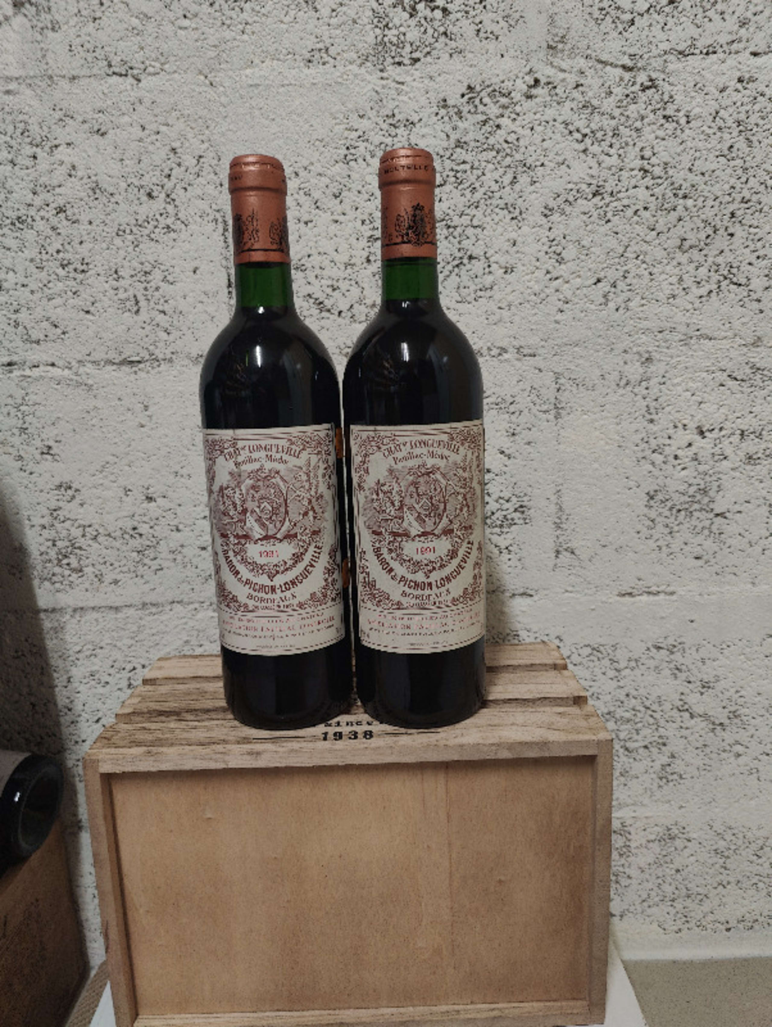 2 x Au Baron, château Pichon Longueville, Pauillac, 1991