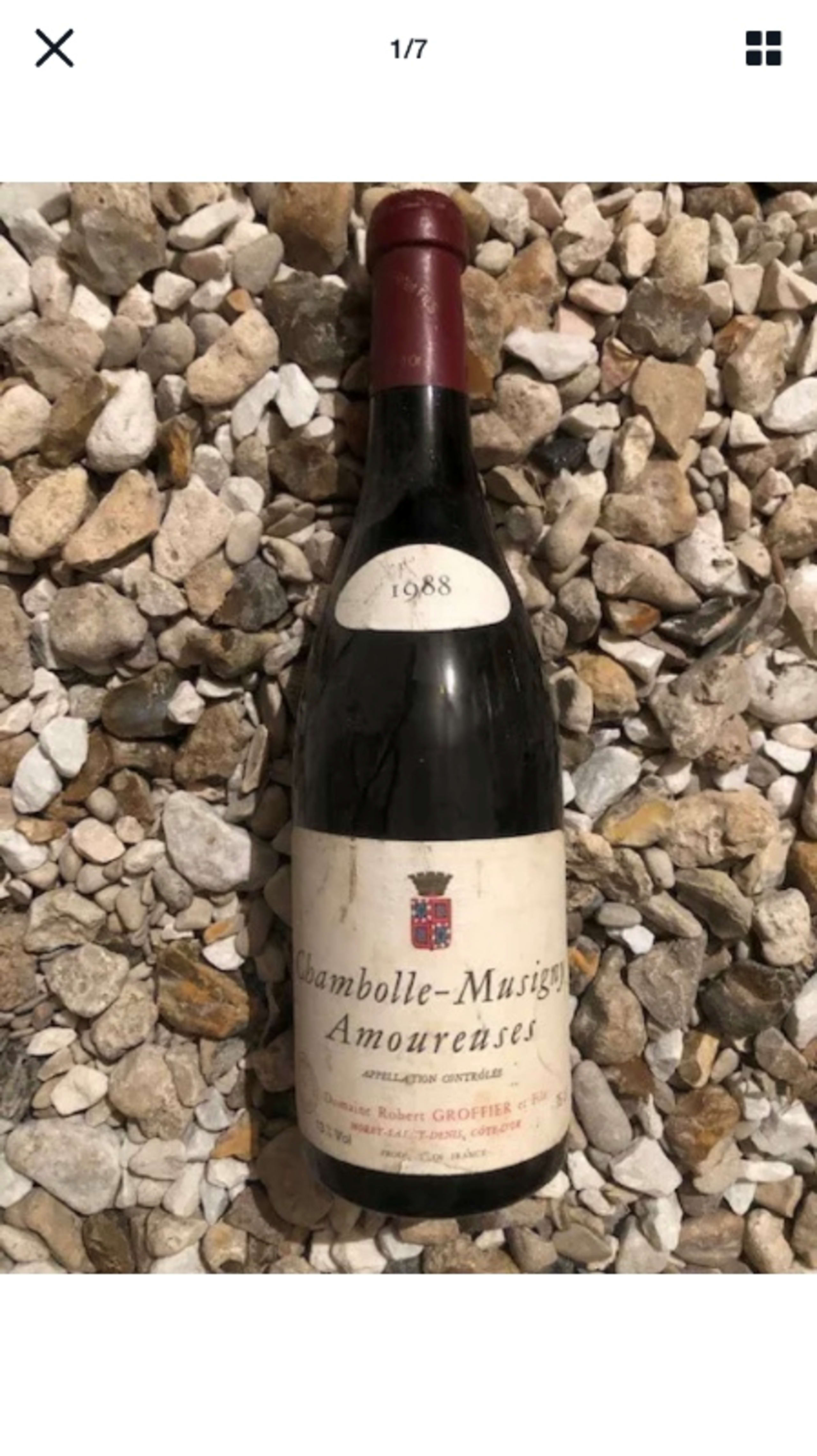 Chambolle-Musigny, 1er cru Les Amoureuses, GROFFIER, 1988