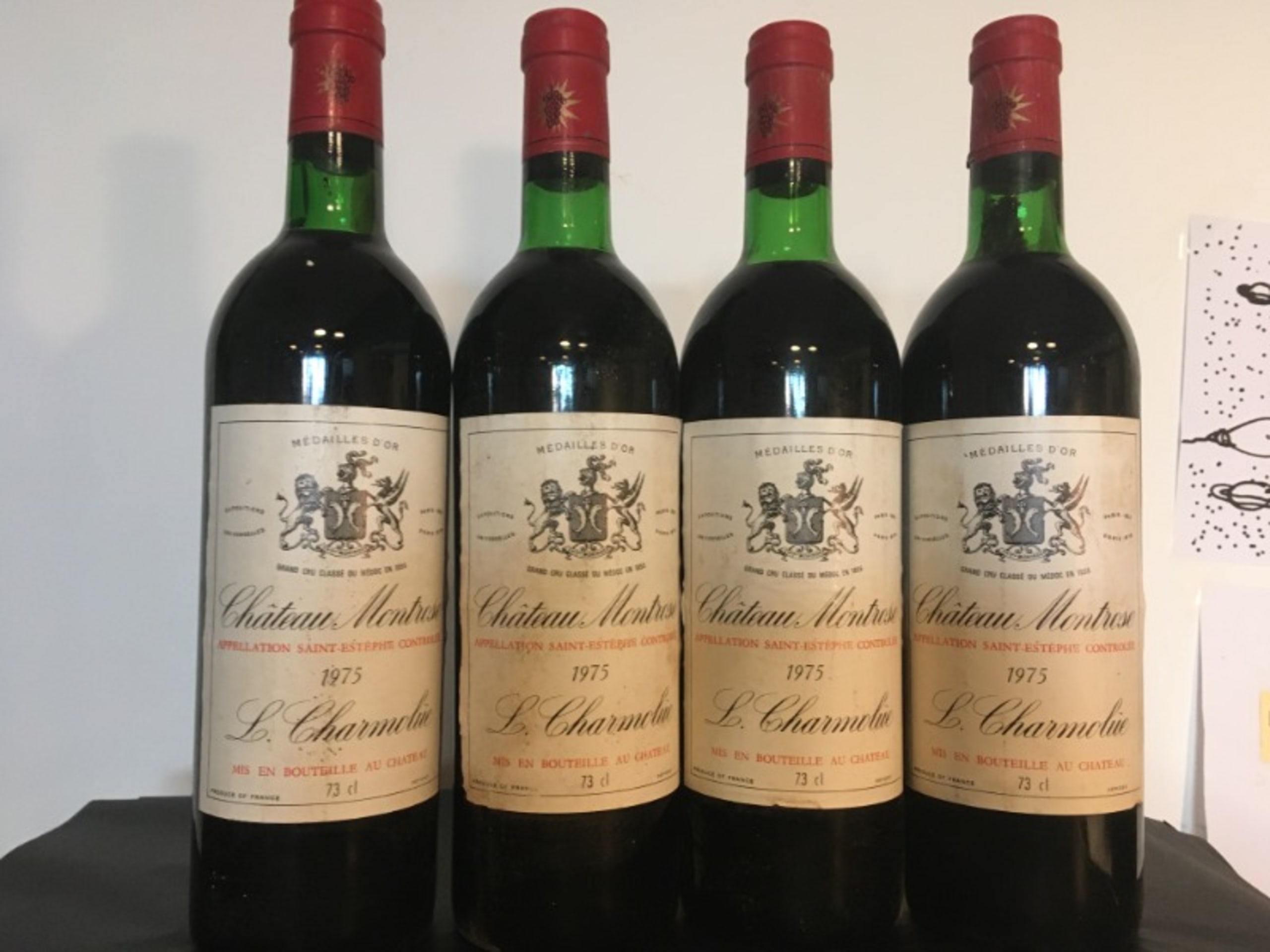 4 x château Montrose, Saint-Estèphe, 1975