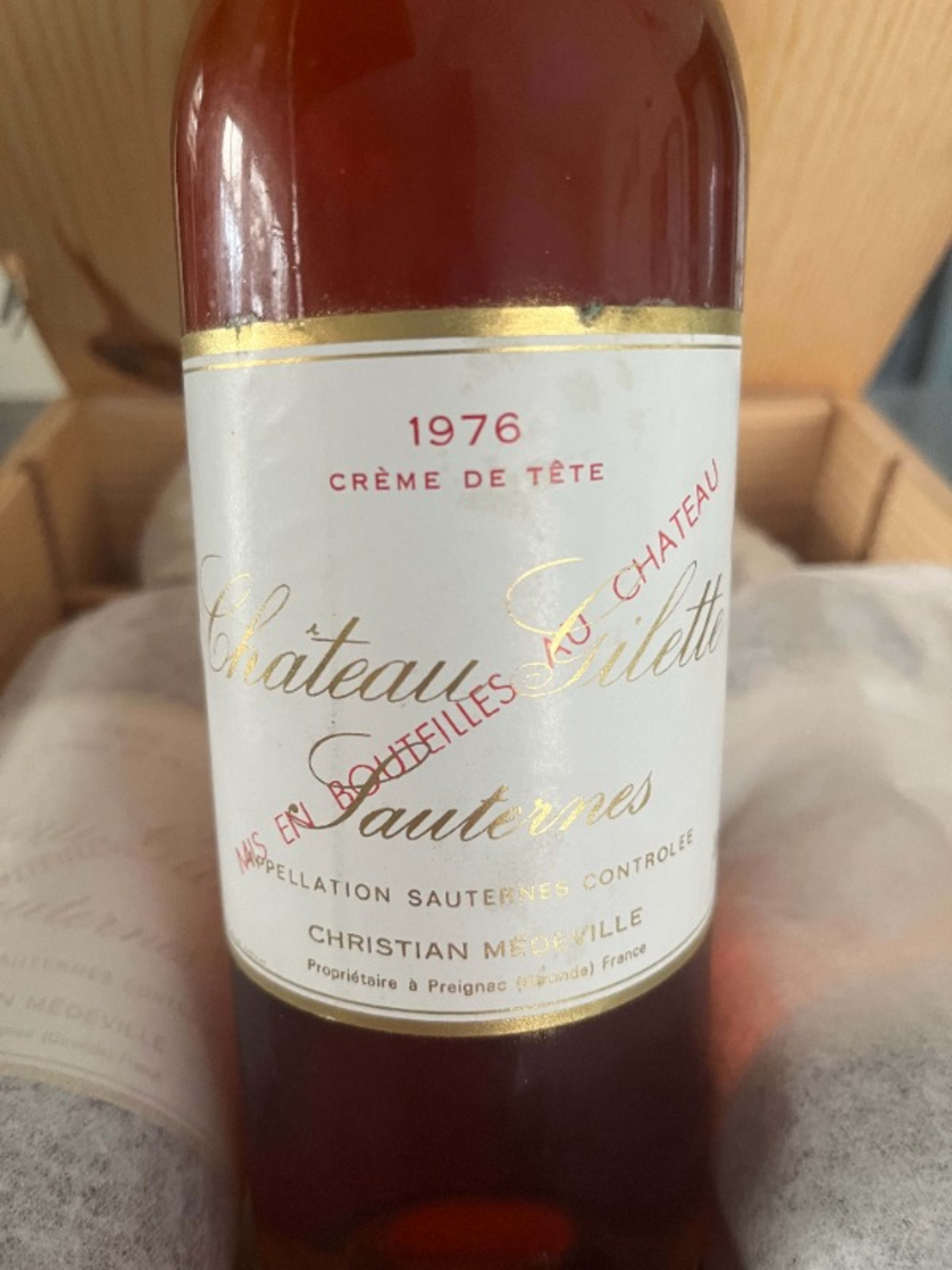 Crème de tête, Château Gilette, Sauternes, 1976