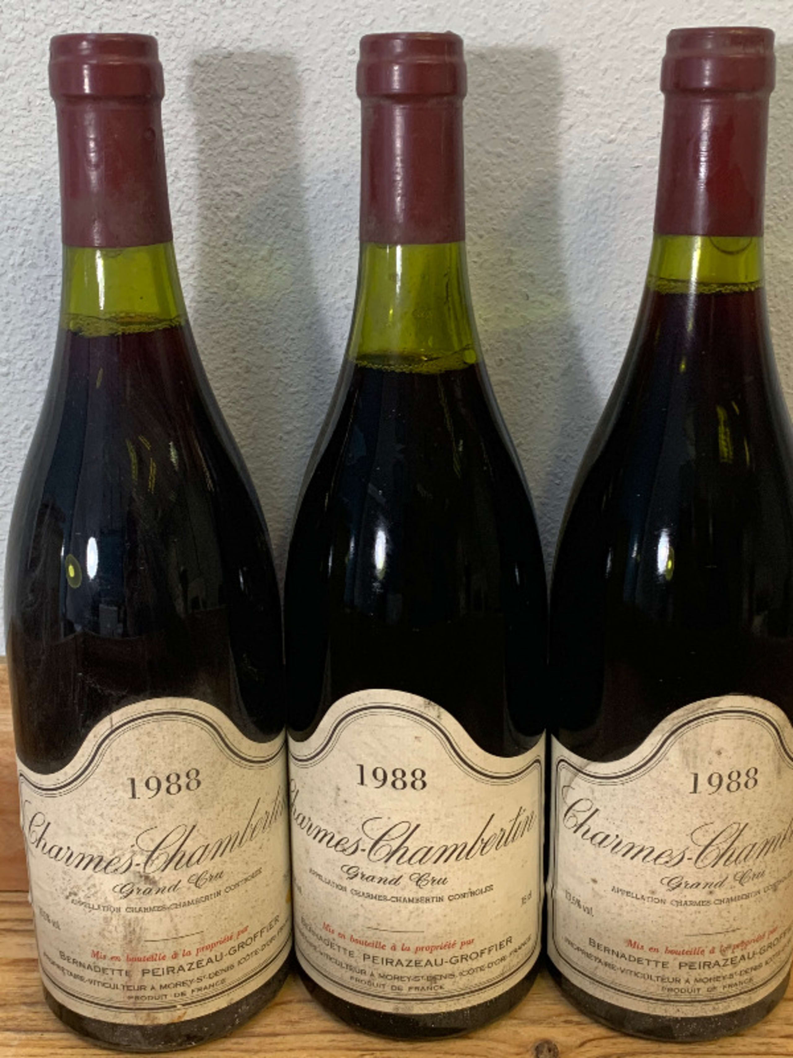 3 x Charmes-Chambertin, Bernadette Peirazeau-groffier, 1988