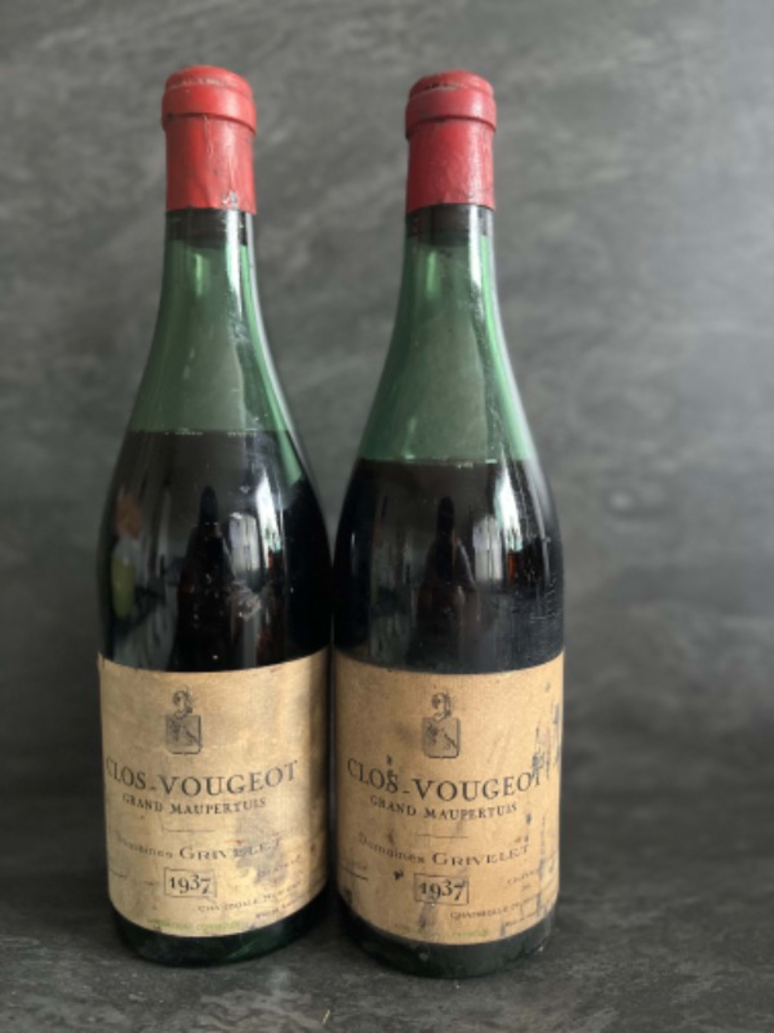 2 x Clos de Vougeot, Grand Maupertuis, Grivelet, 1937