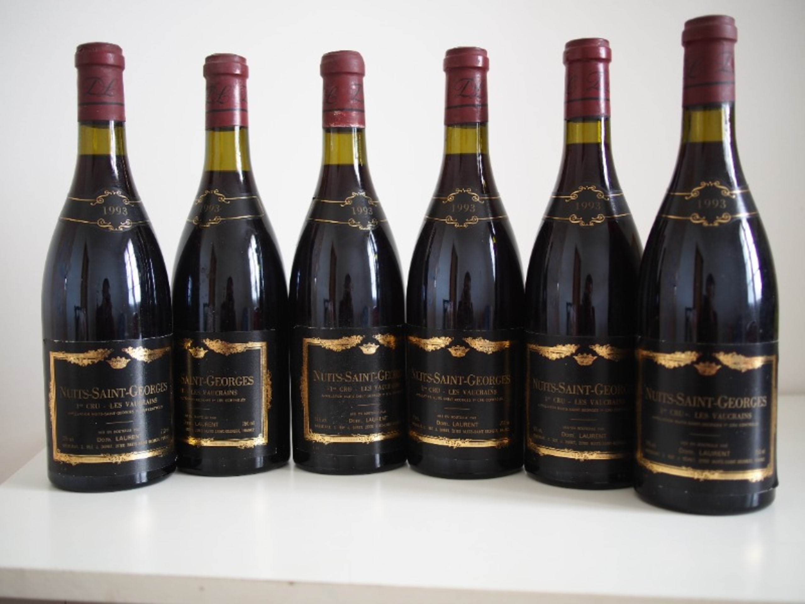 6 x Nuits-Saint-Georges, 1er cru - Les Vaucrains, Dominique Laurent, 1993