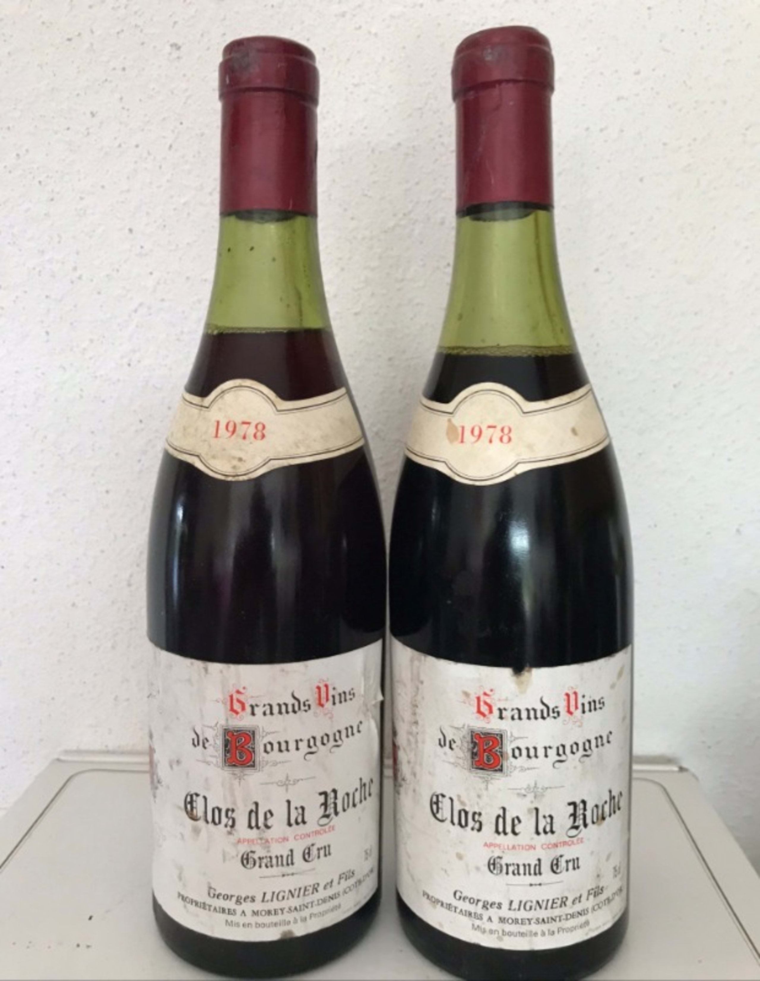 2 x Clos-de-la-Roche, Grand Cru, Georges Lignier, 1978
