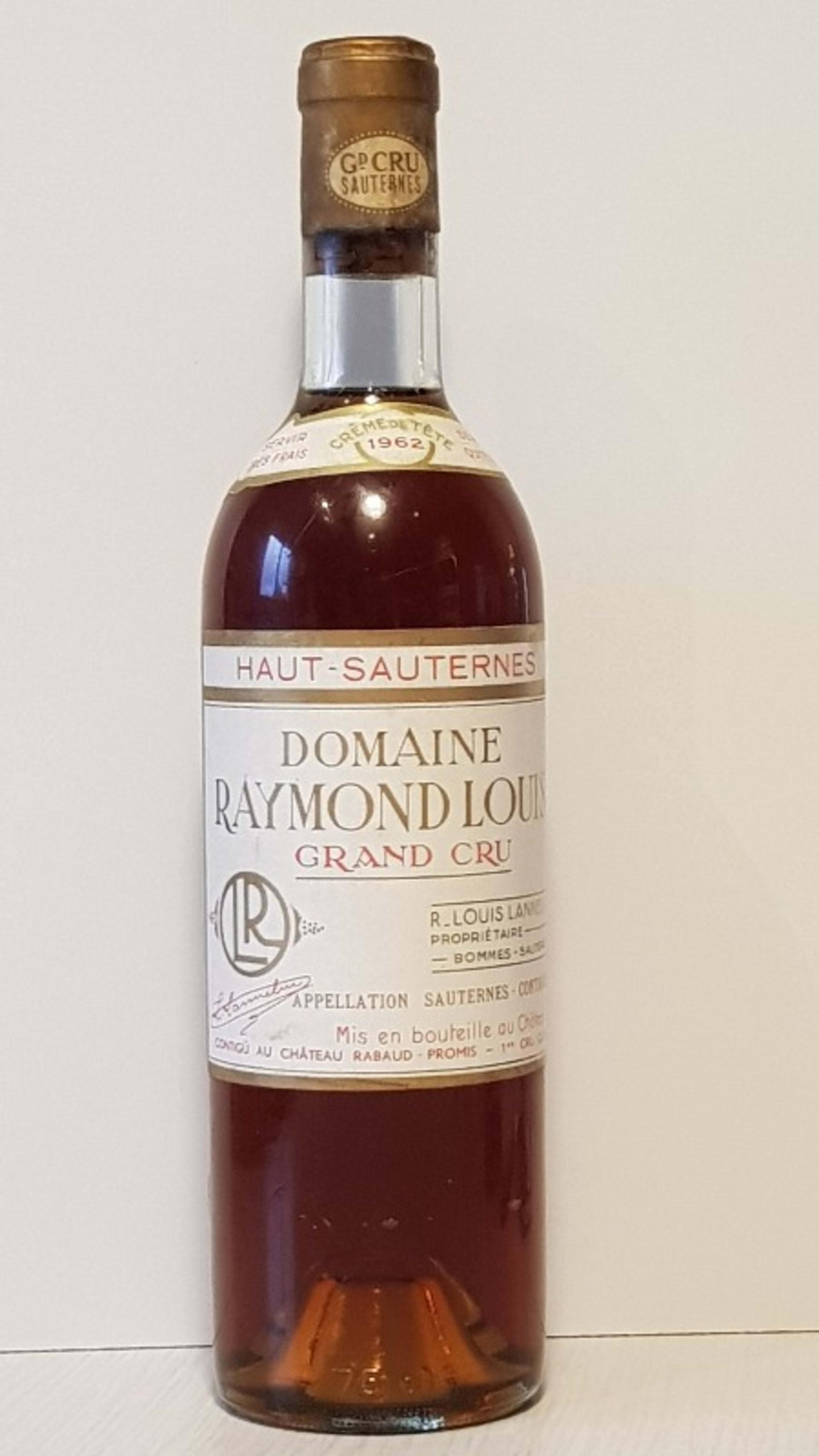 Domaine Raymond Louis, Sauternes, 1962