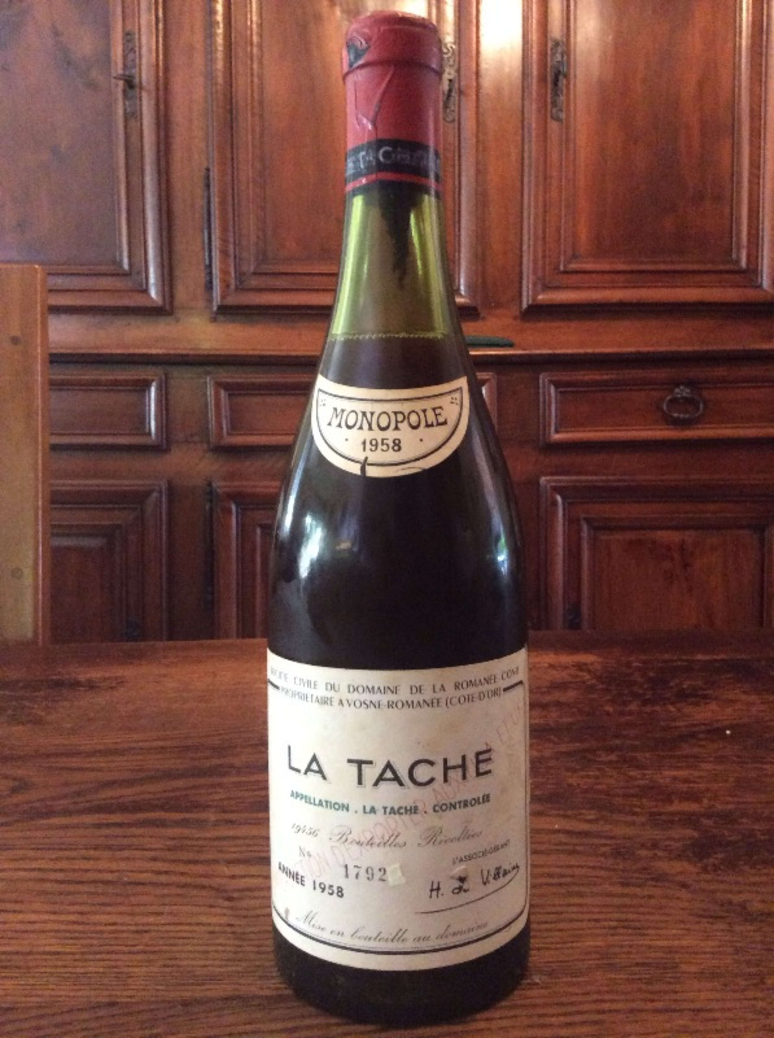 La Tache, Domaine de la romanée Conti, 1958