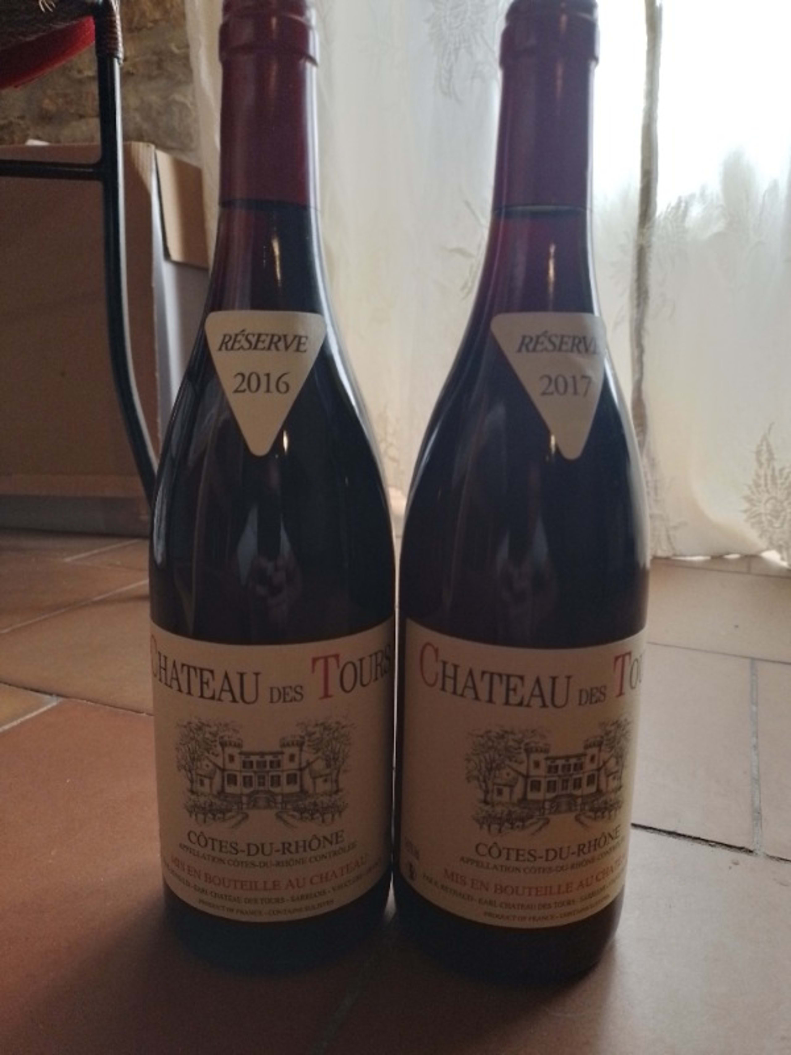 2 x Côtes-du-Rhône, Château des Tours, 2016&2017