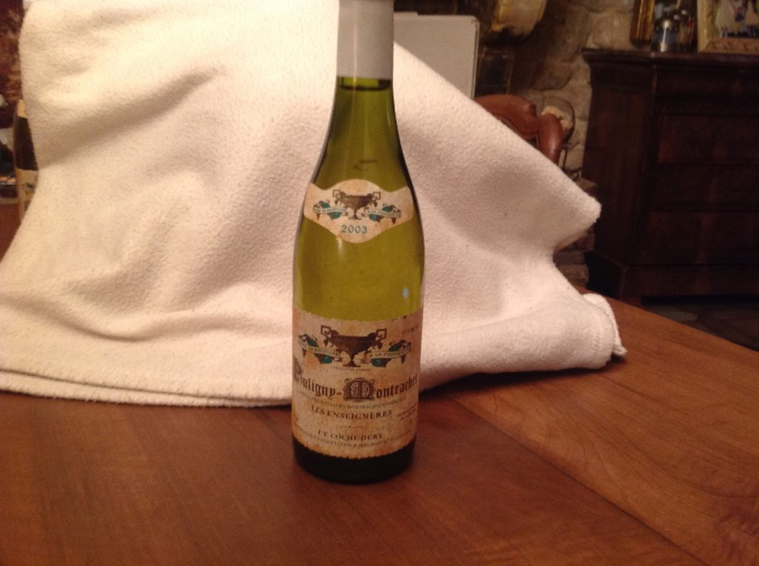 Puligny-Montrachet, Les enseignères, JF Coche Dury, 2003