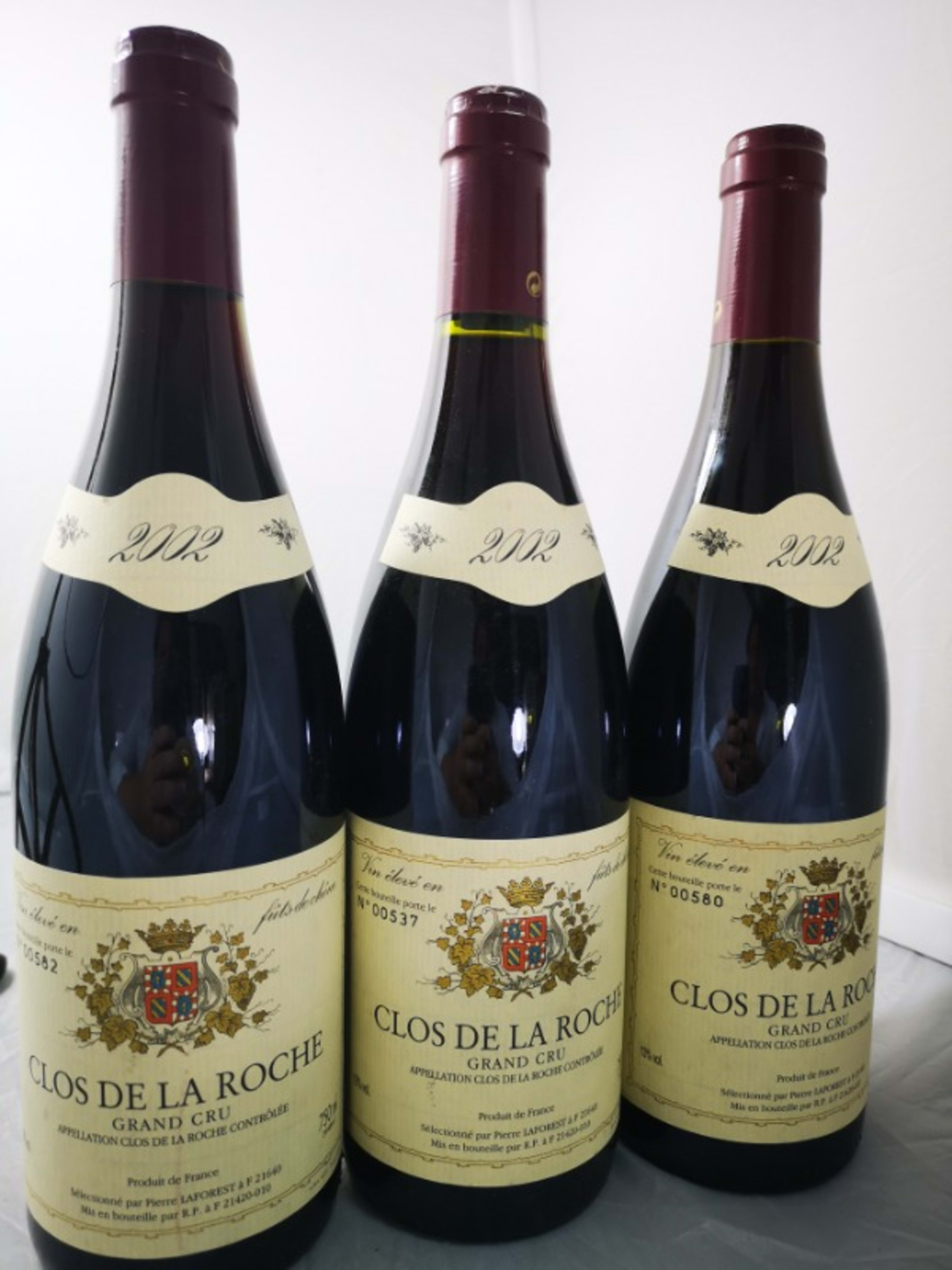 3 x Clos-de-la-Roche, Grand cru, Pierre Laforest, 2002