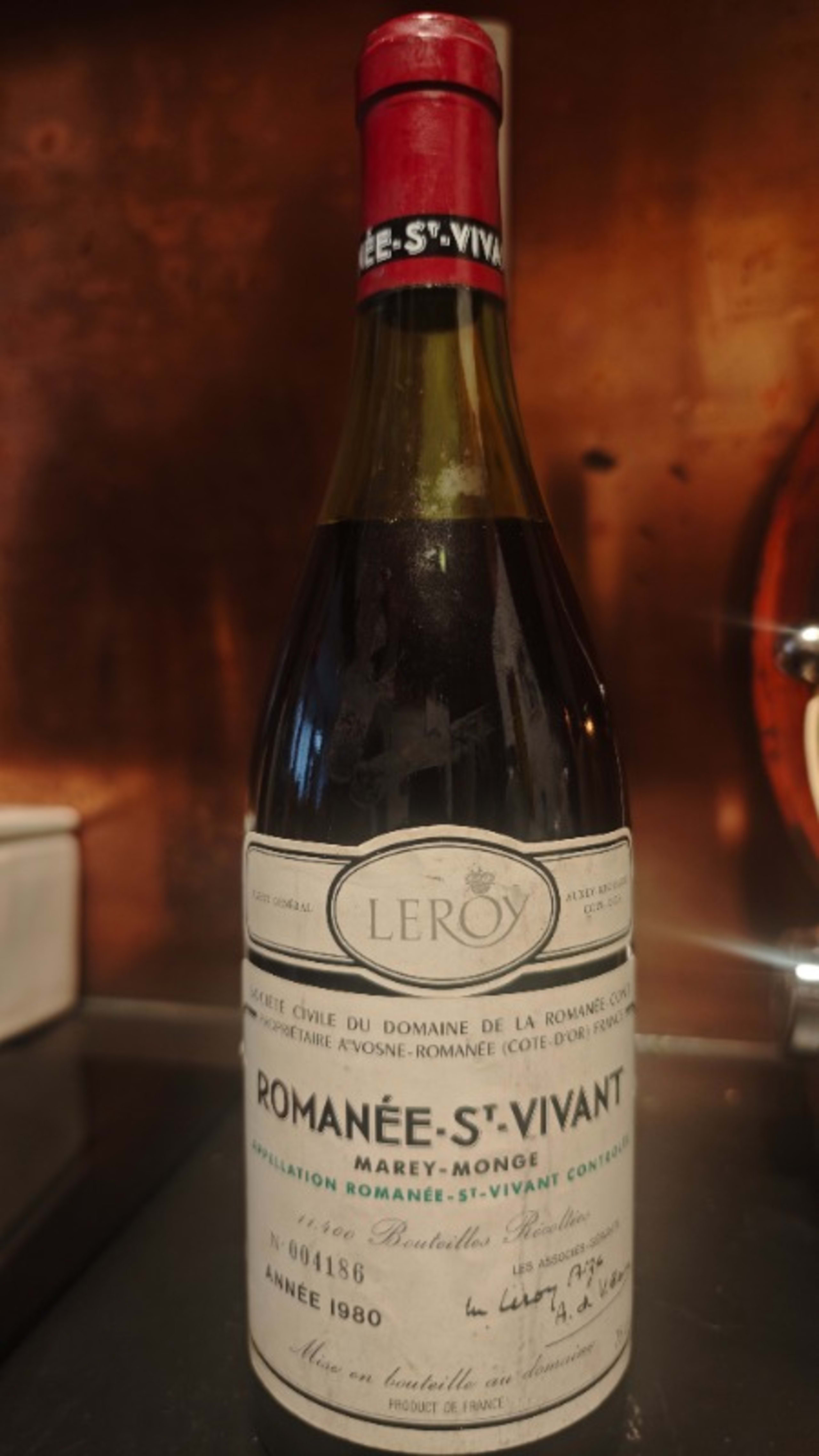 Romanée-Saint-Vivant, domaine de la Romanée Conti, 1980