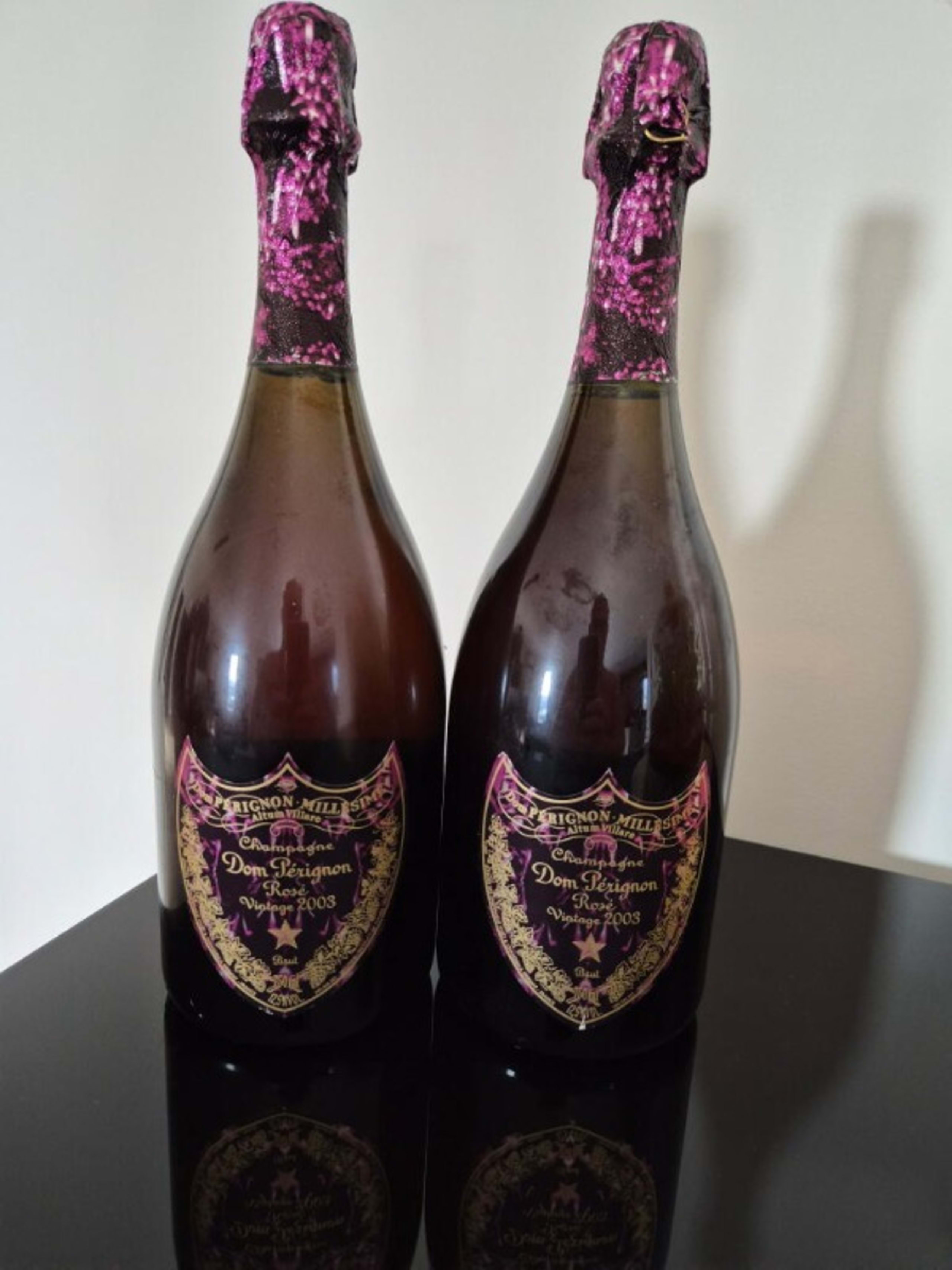 2 x Dom Pérignon Rosé -Creator Edition 'Metamorphosis' by Iris Van Herpen, Moët & Chandon, Champagne, 2003