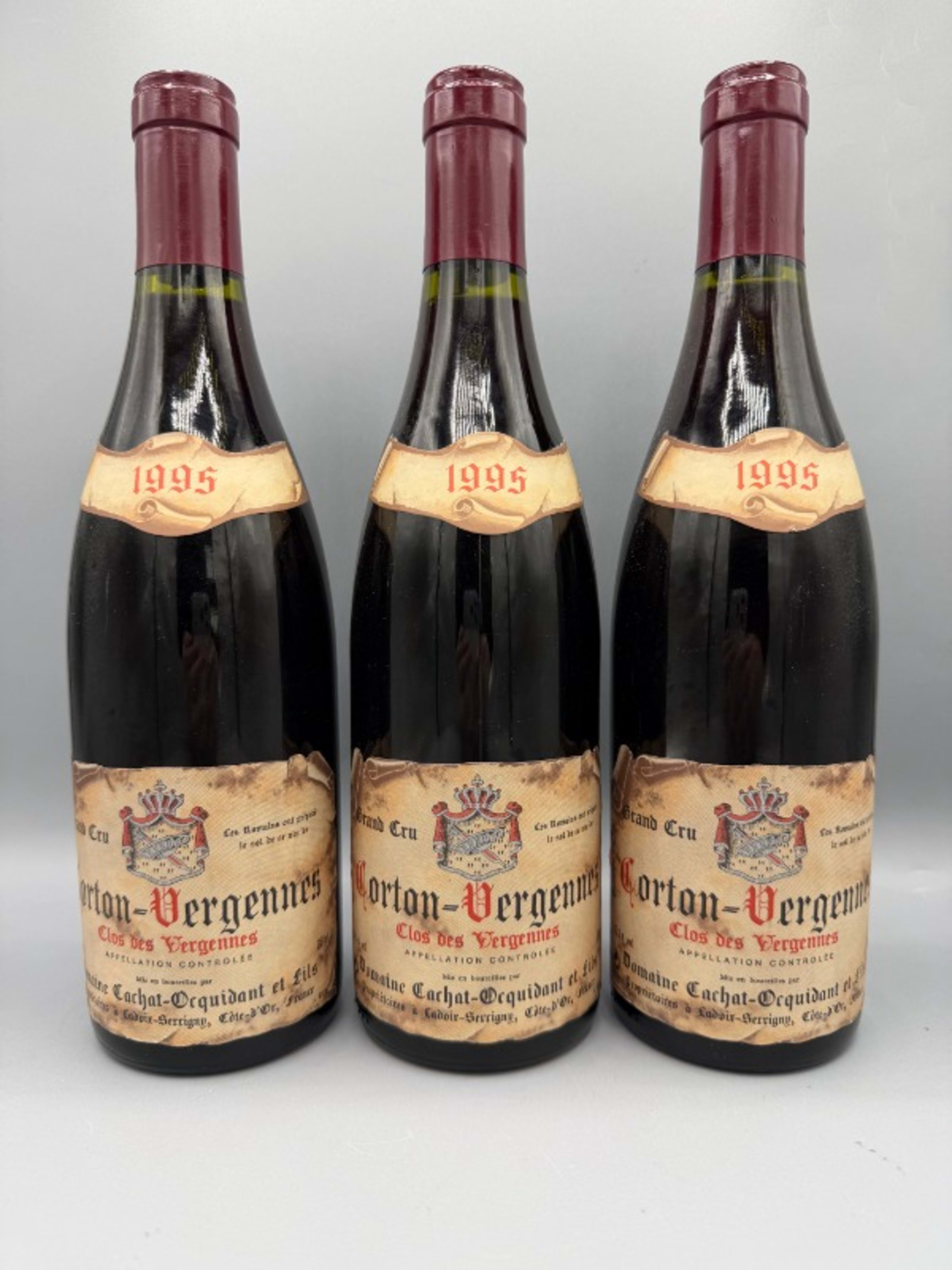 3 x Corton, grand cru, Clos des Vergennes Cachat-Ocquidant, 1995