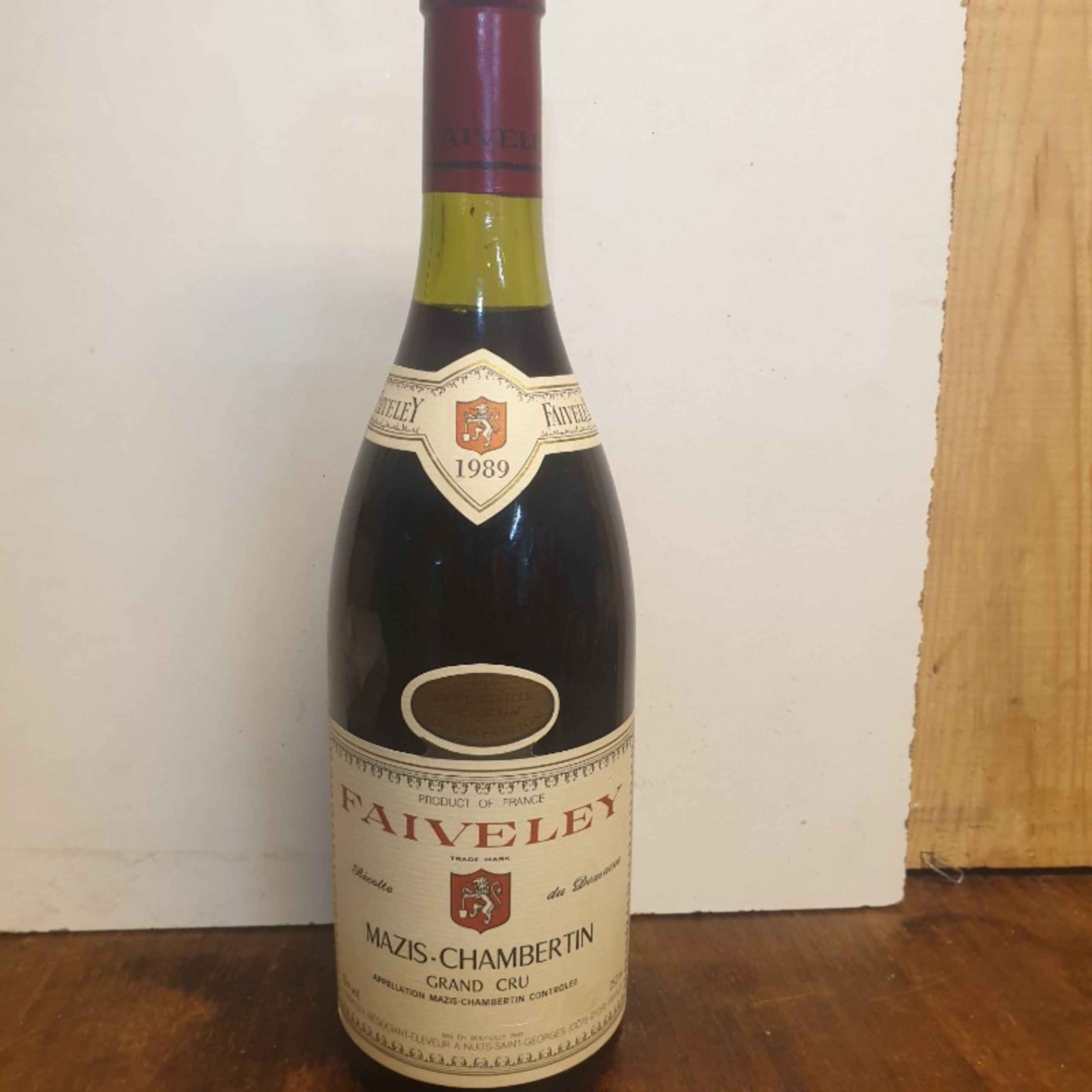 Mazis-Chambertin, Grand Cru, Domaine Faiveley, 1989
