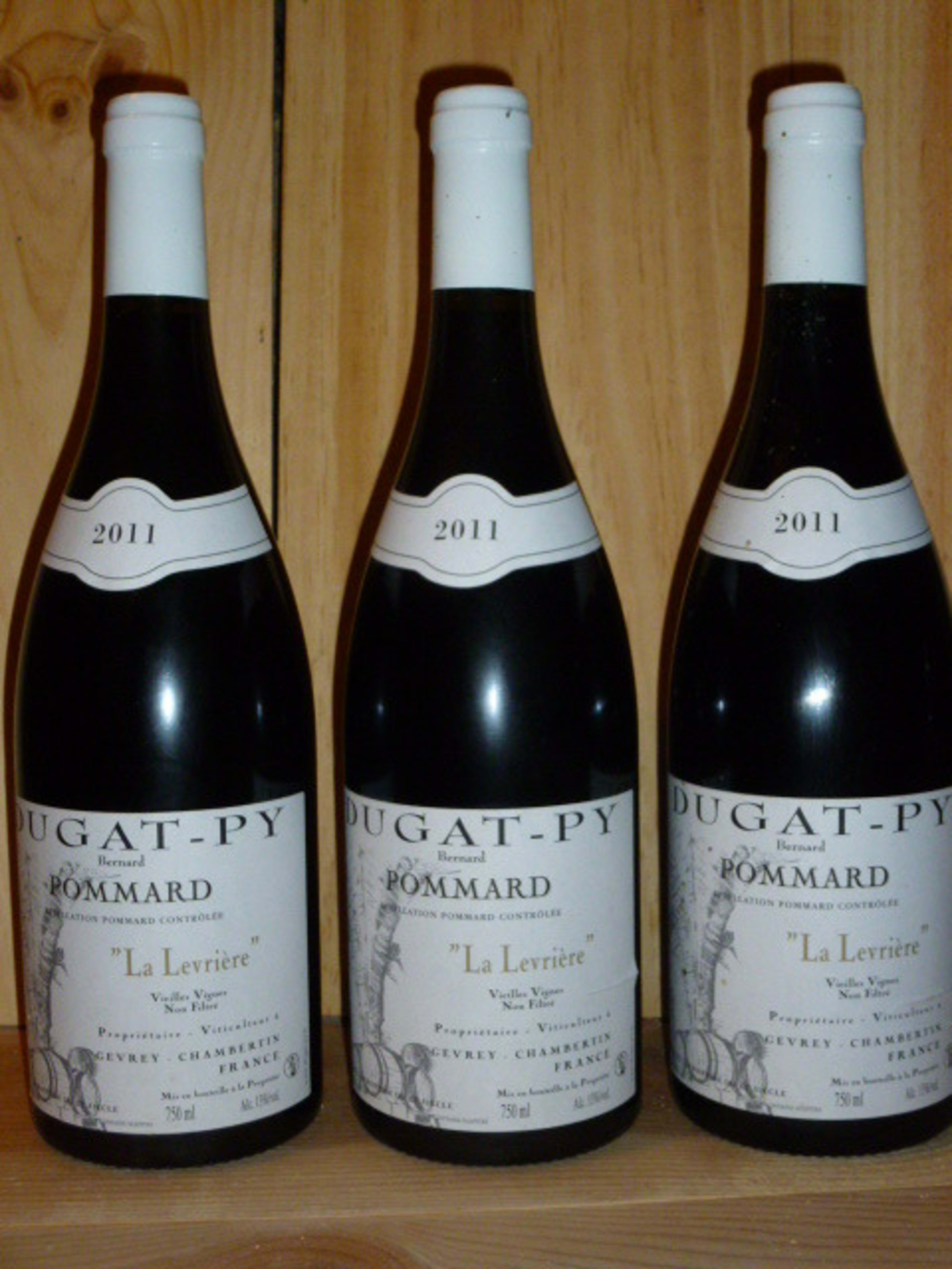 3 x Pommard, "Lèvrière" VV, B. Dugat Py, 2011