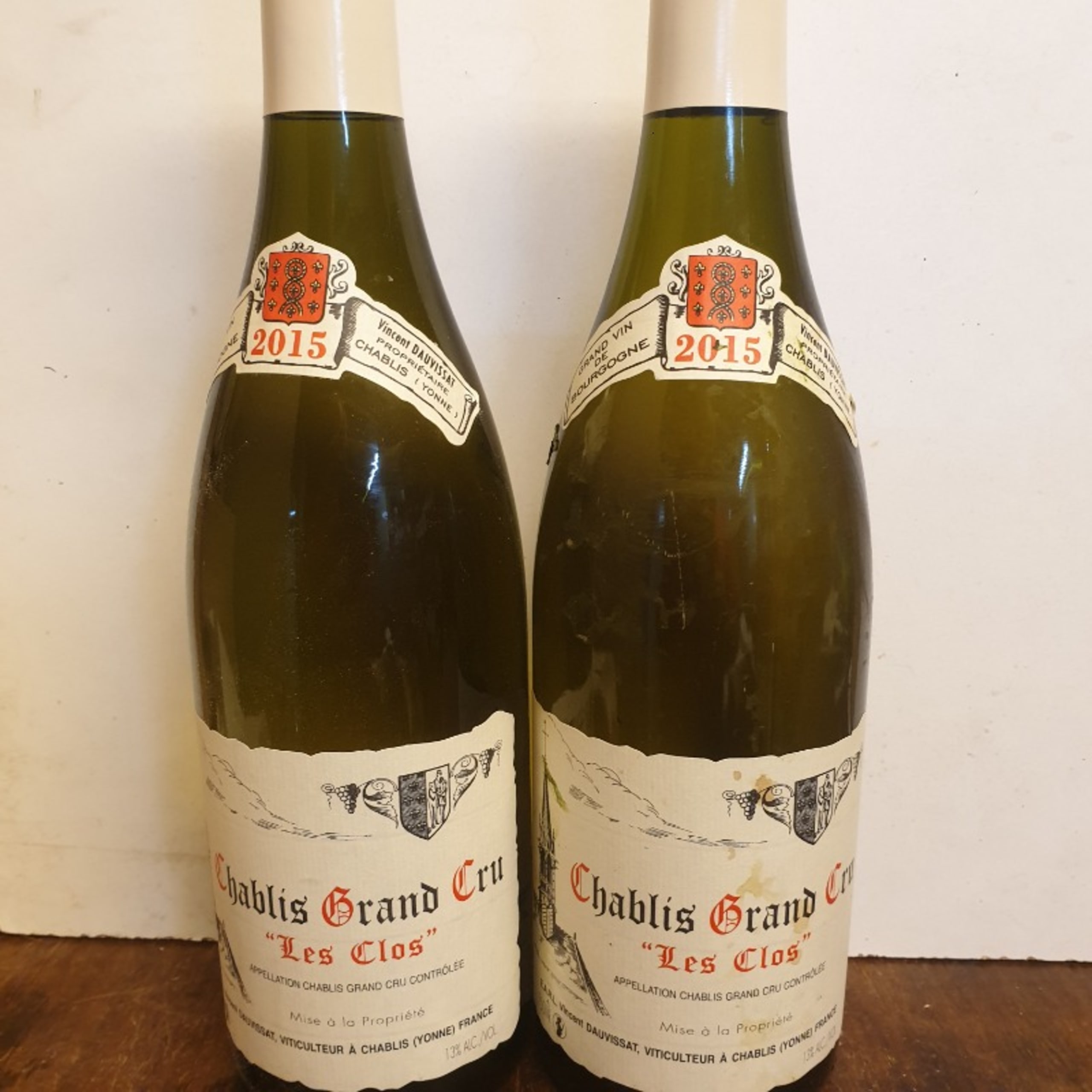 2 x Chablis Grand Cru, Les Clos, VIncent Dauvissat, 2015