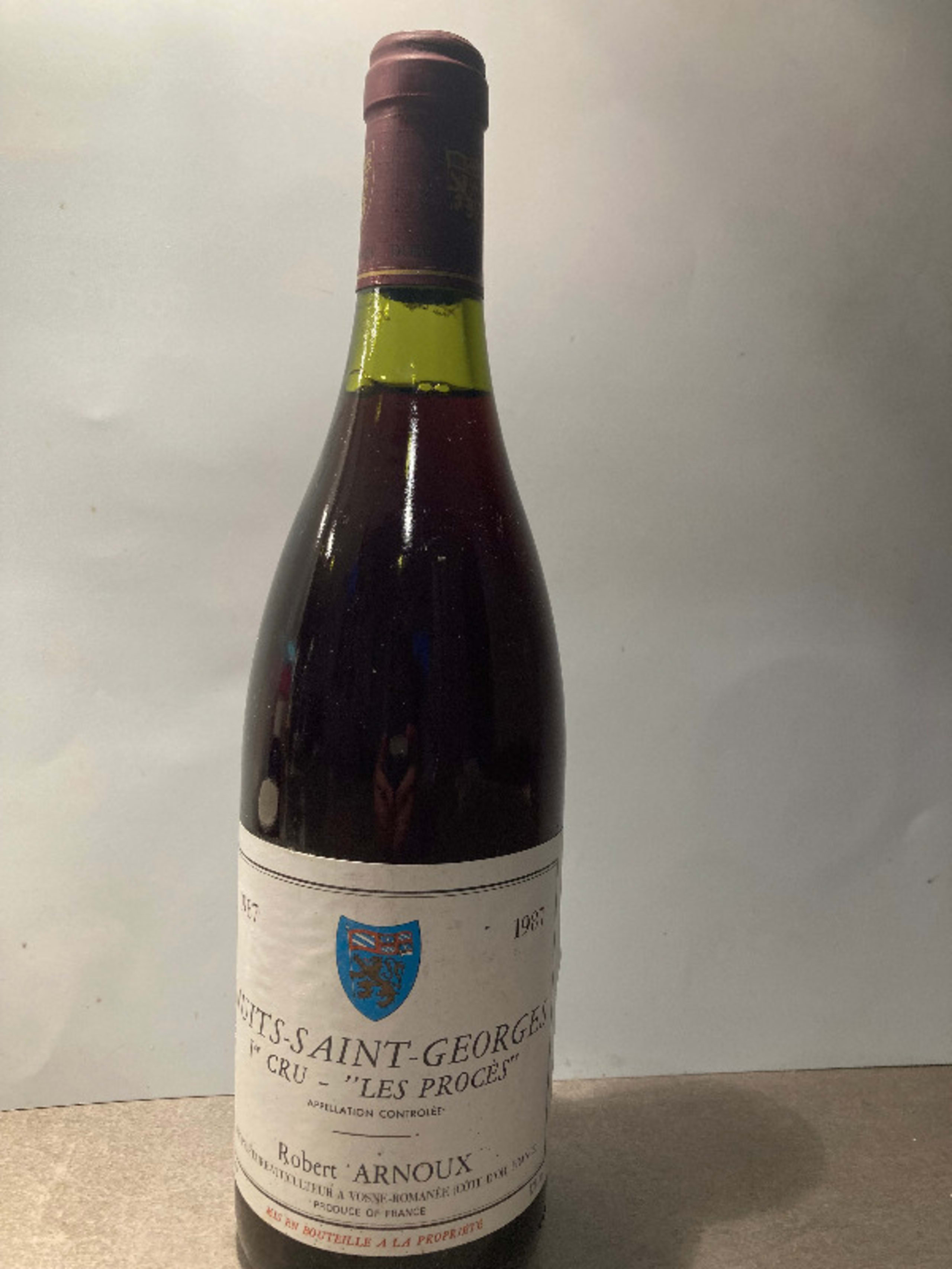 Nuits-Saint-Georges, 1er cru Les Procés, Robert Arnoux (depuis 2008 Arnoux Lachaud), 1987