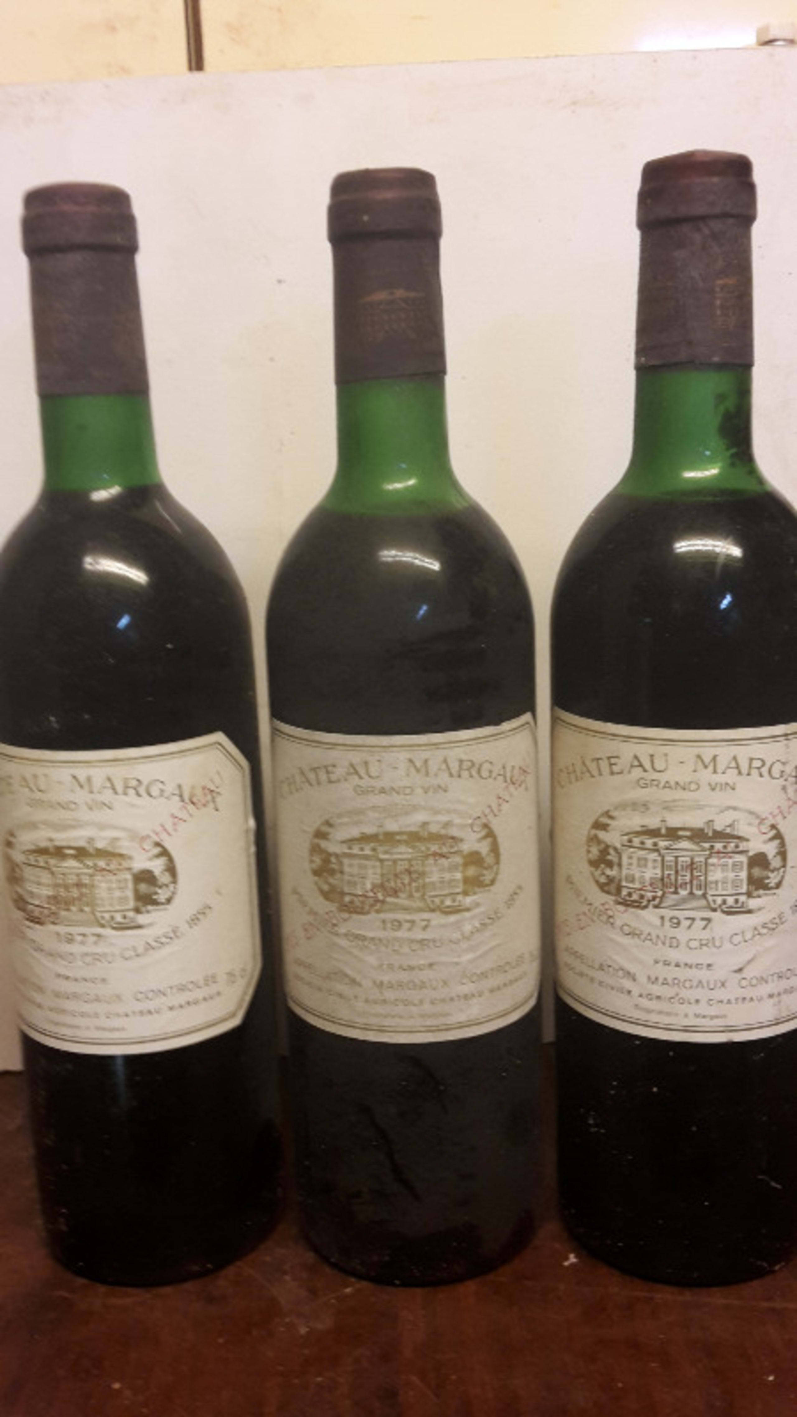 3 x CHATEAU MARGAUX, Margaux, 1977
