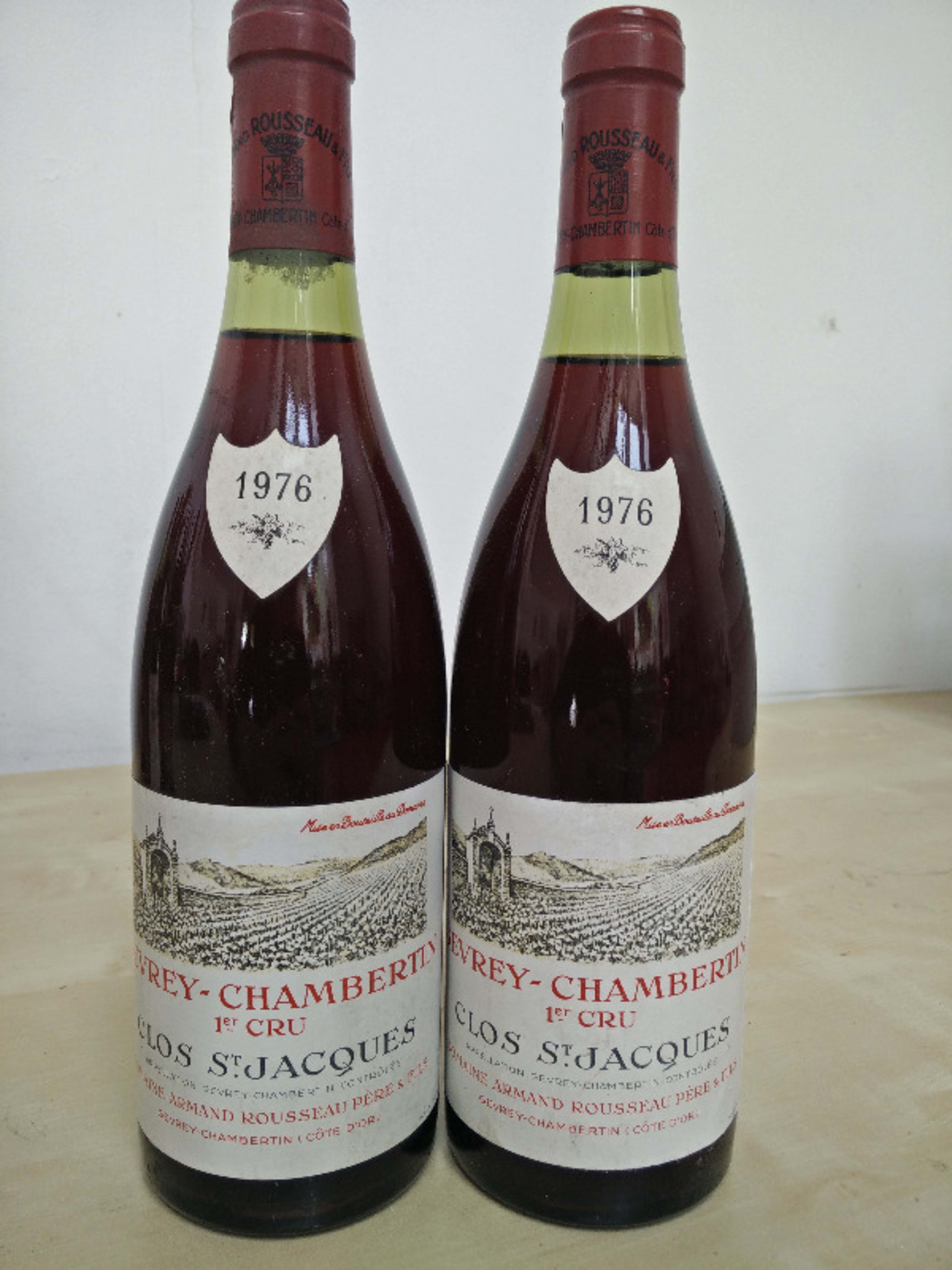 2 x Gevrey-Chambertin, Clos Saint Jacques, Armand Rousseau, 1976