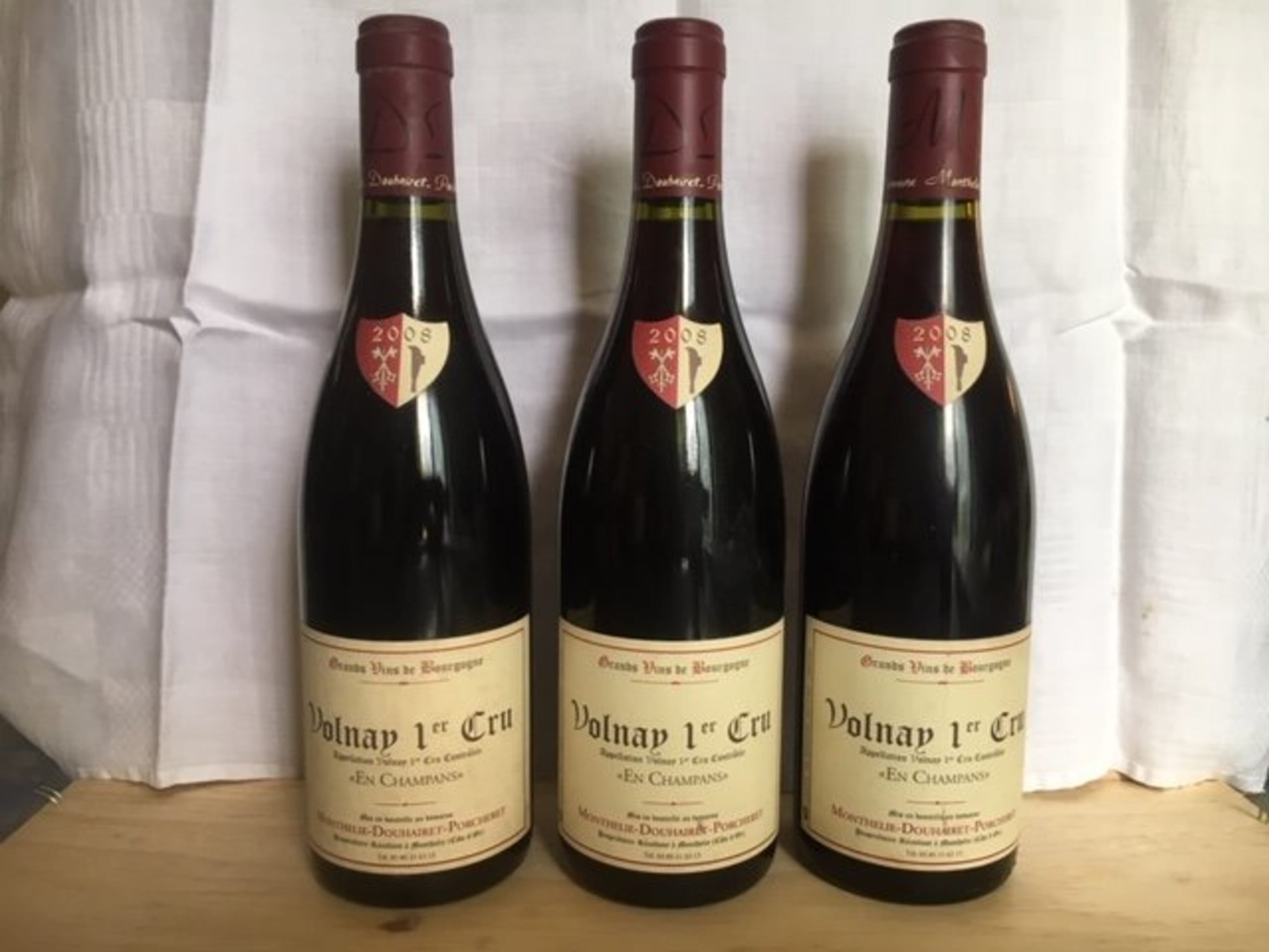 3 x Volnay, EN CHAMPANS - 1er Cru, DOUHAIRET PORCHERET, 2008