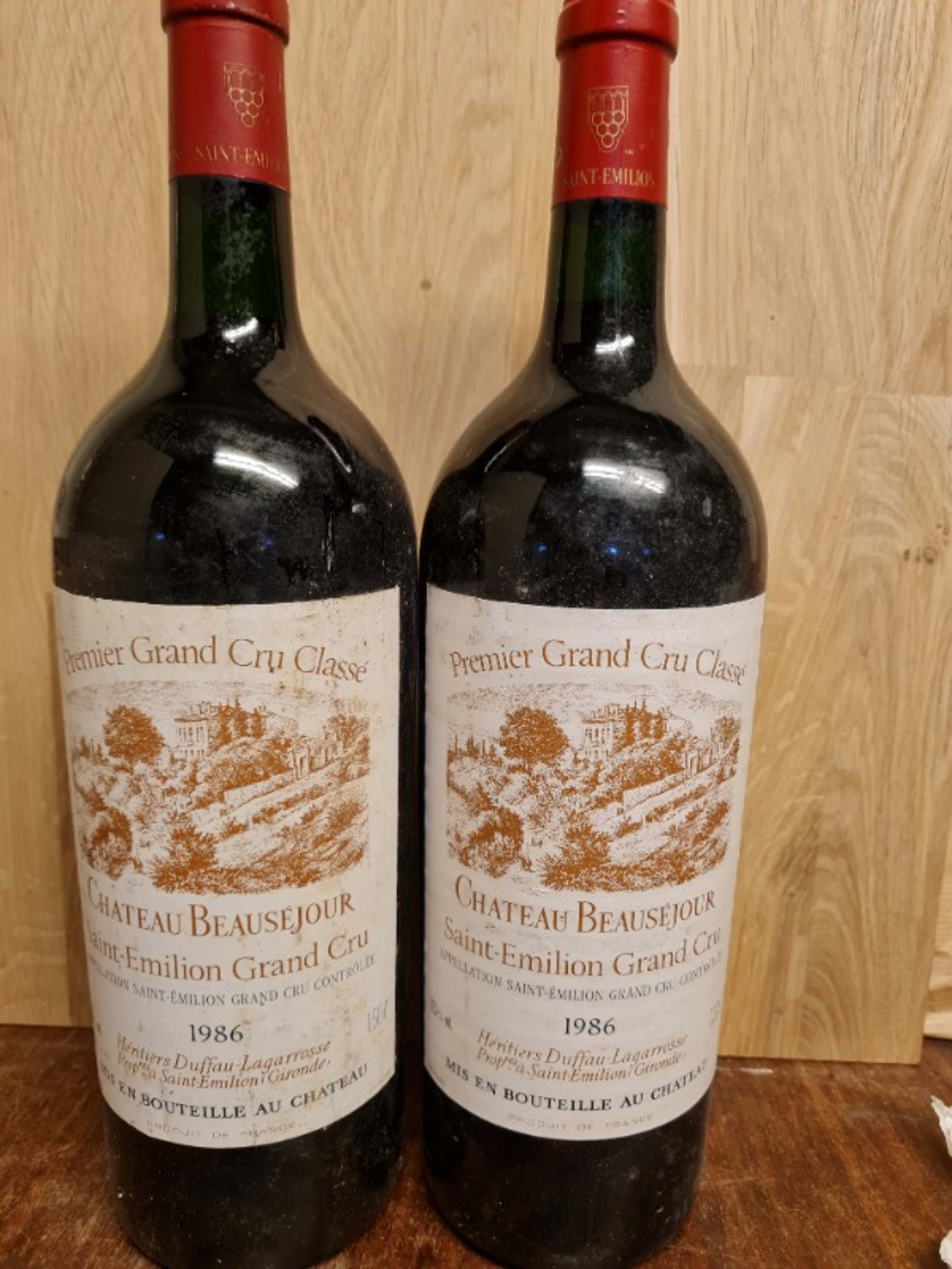 2 x château Beauséjour, Saint-Émilion, 1986 (Magnum)