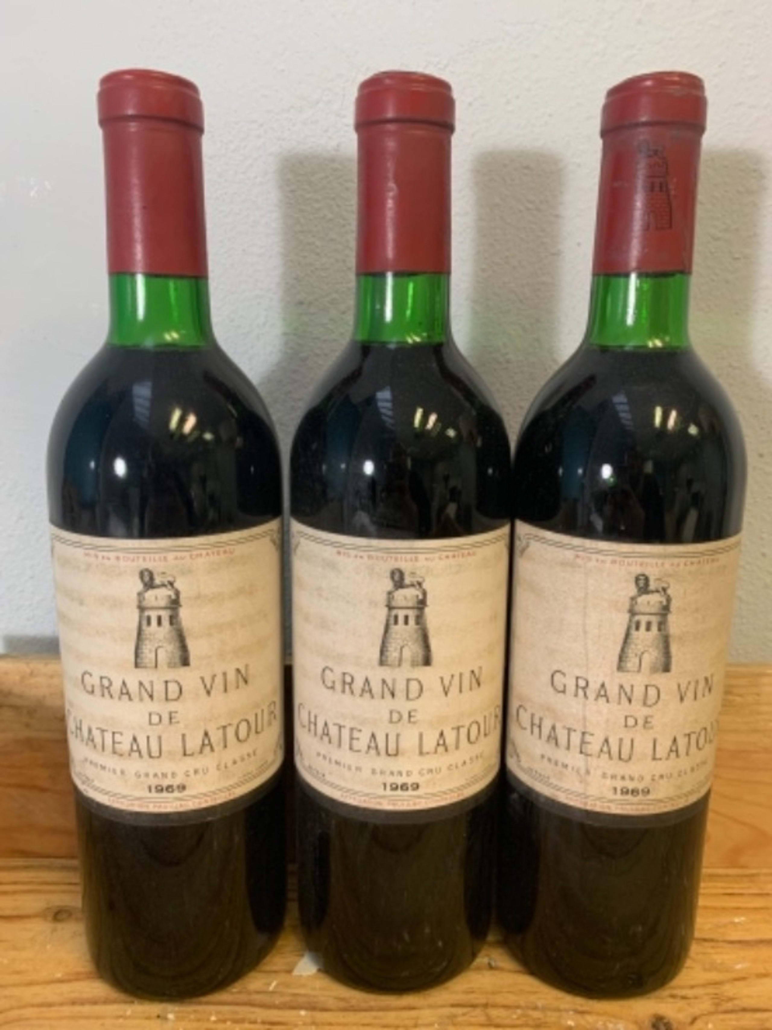 3 x Château Latour, Pauillac, 1969