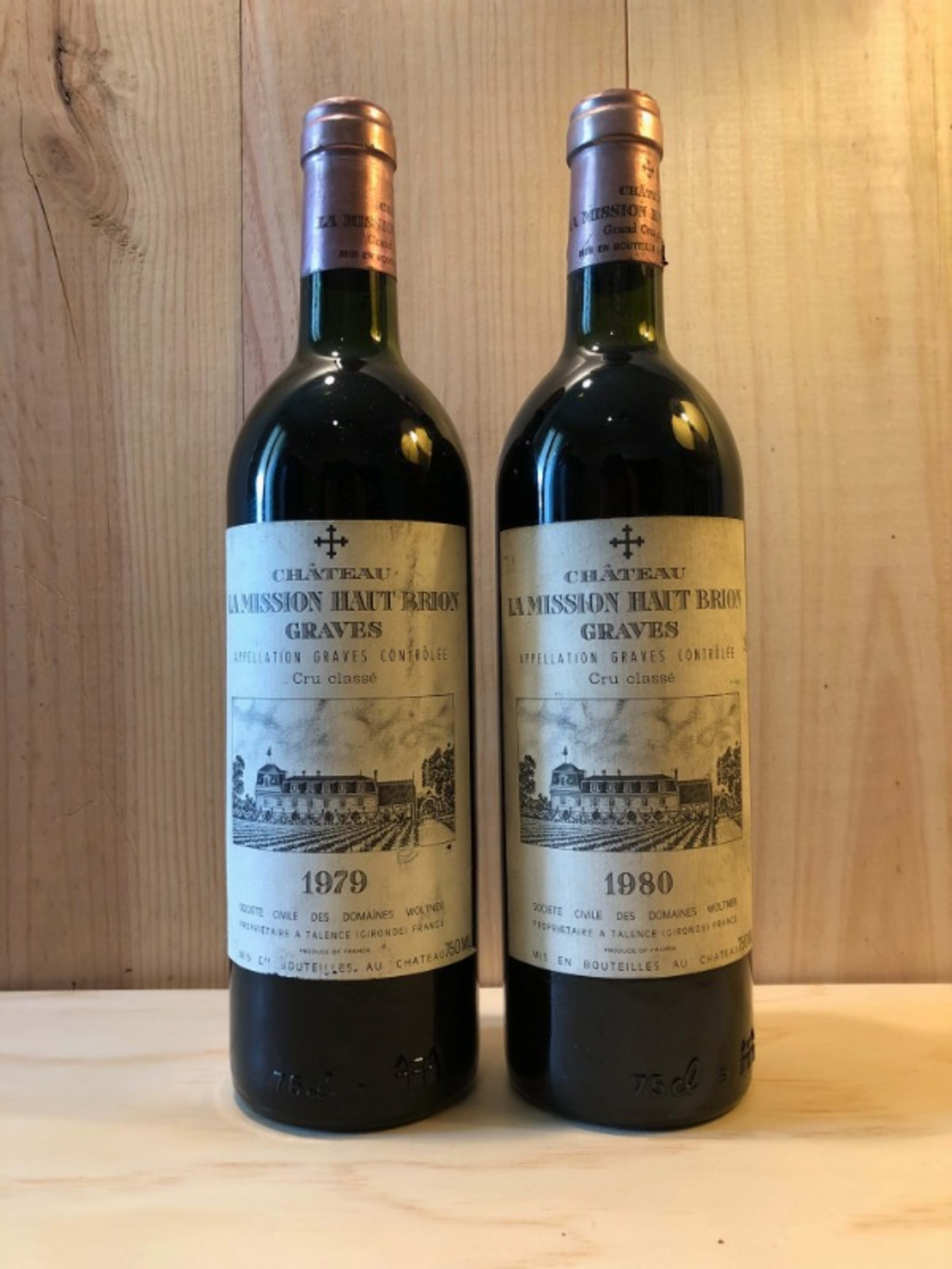2 x Château la Mission Haut-Brion, Graves, 1979/1980