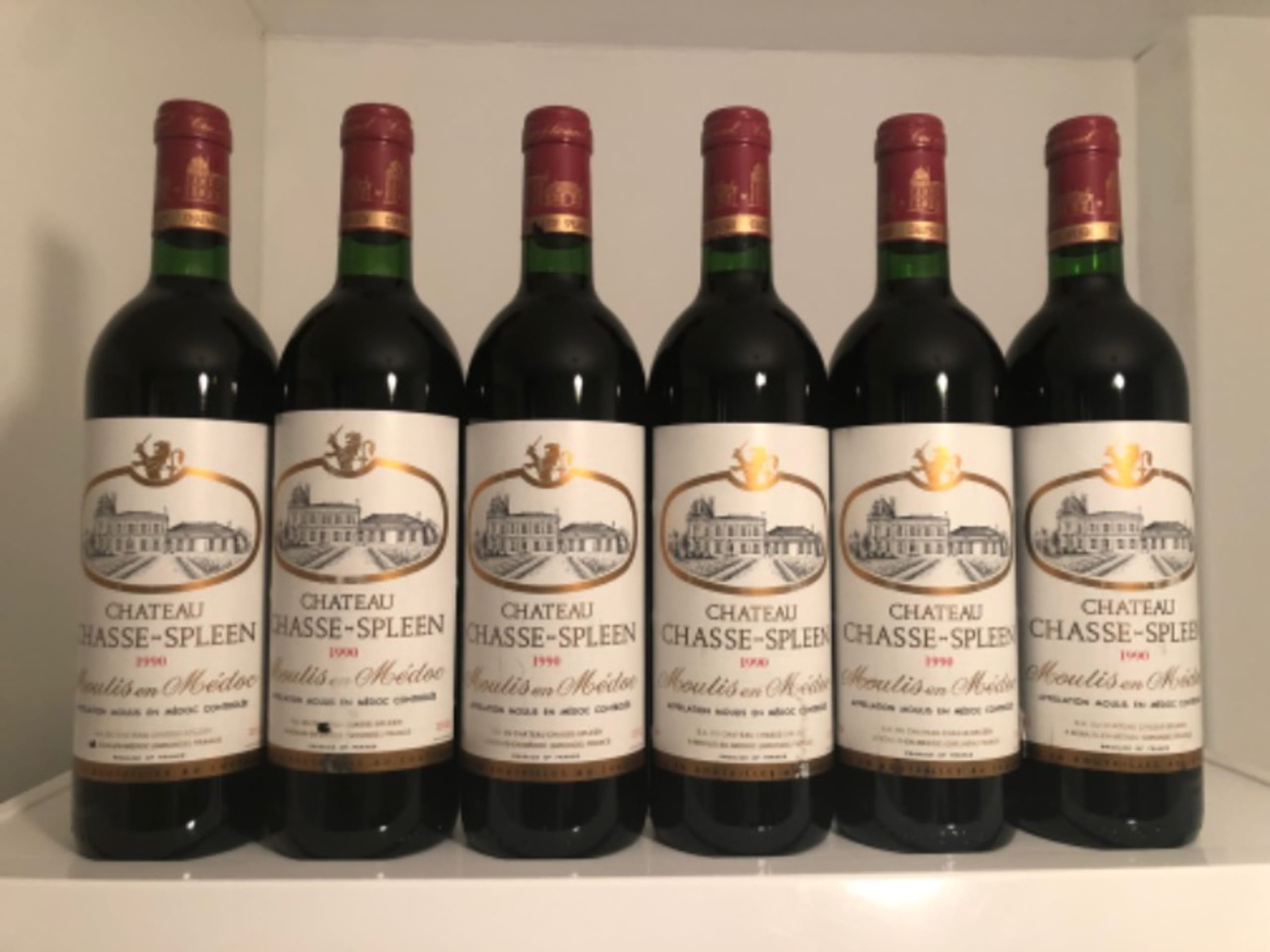 6 x Château Chasse-Spleen, Moulis ou Moulis-en-Médoc, 1990