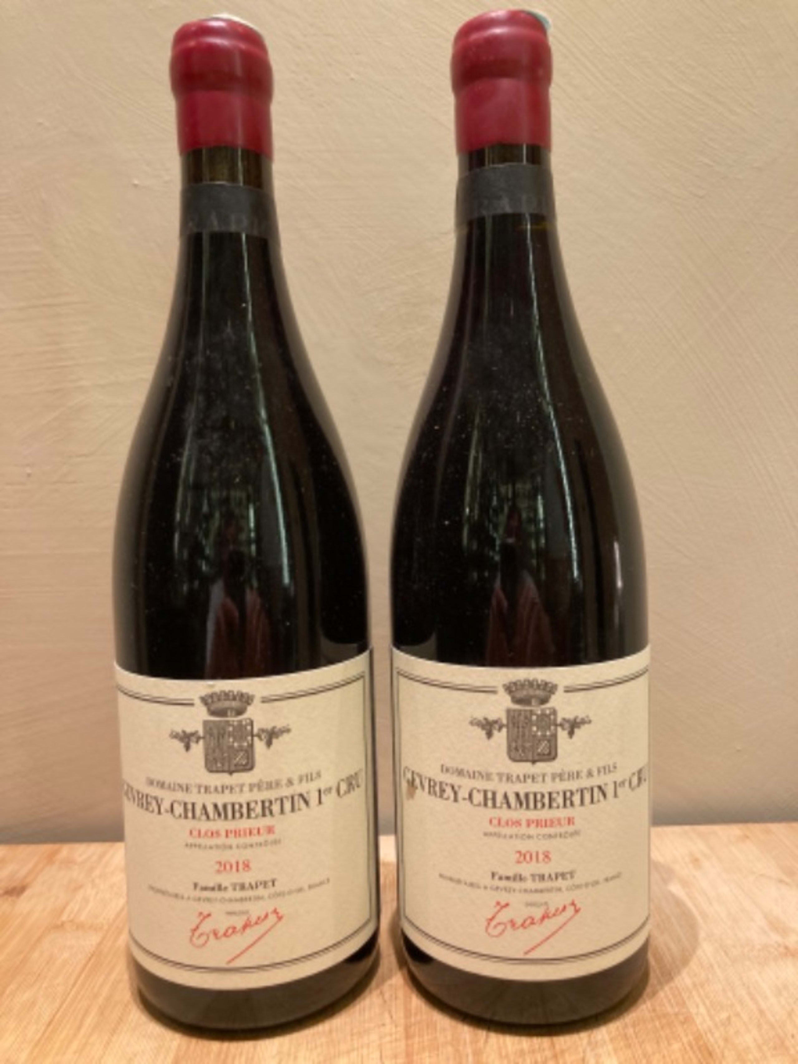 2 x Gevrey-Chambertin, 1er Cru Clos Prieur, Domaine J.L. Trapet, 2018