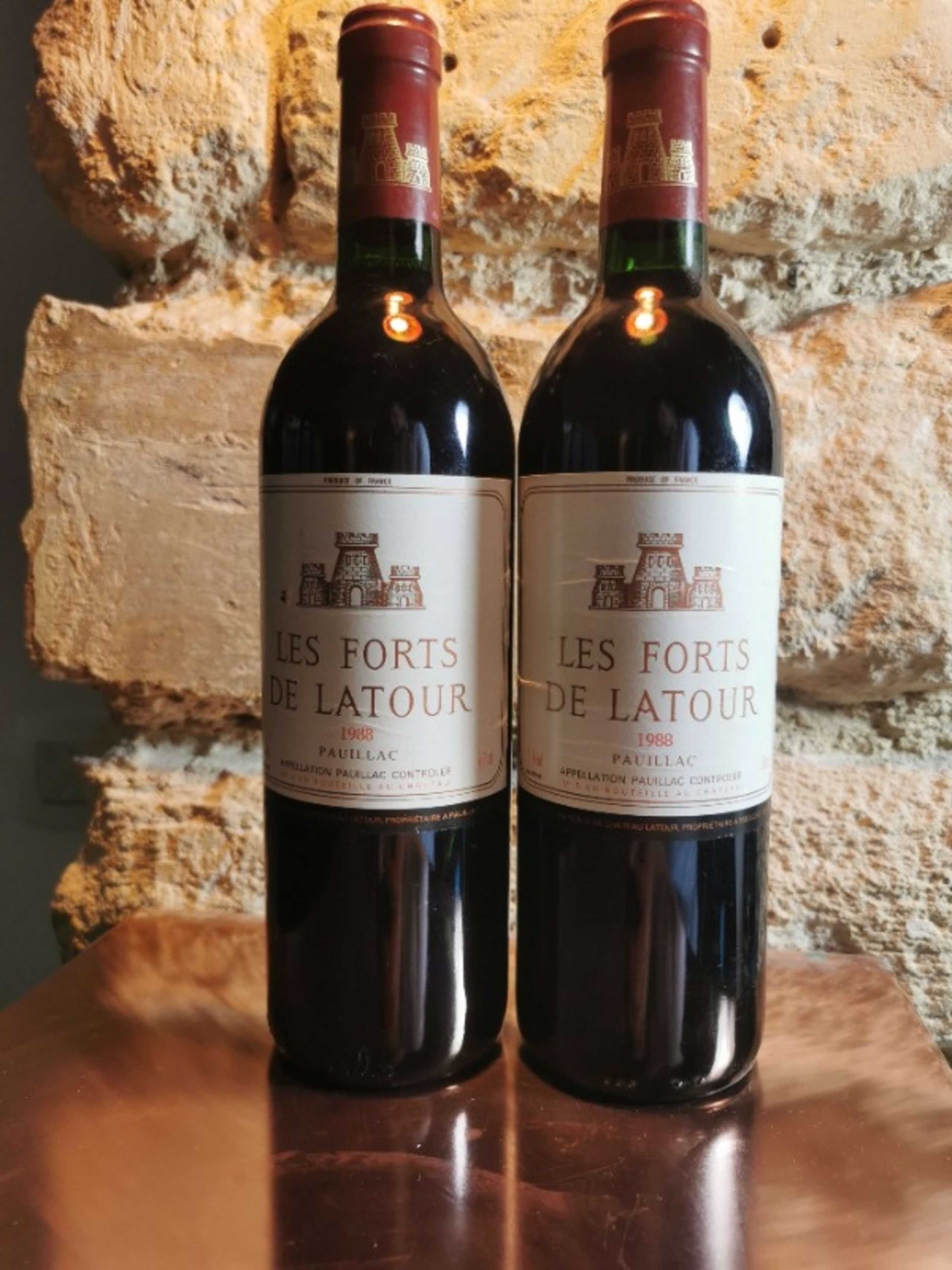 2 x Les Forts de Latour, château Latour, Pauillac, 1988