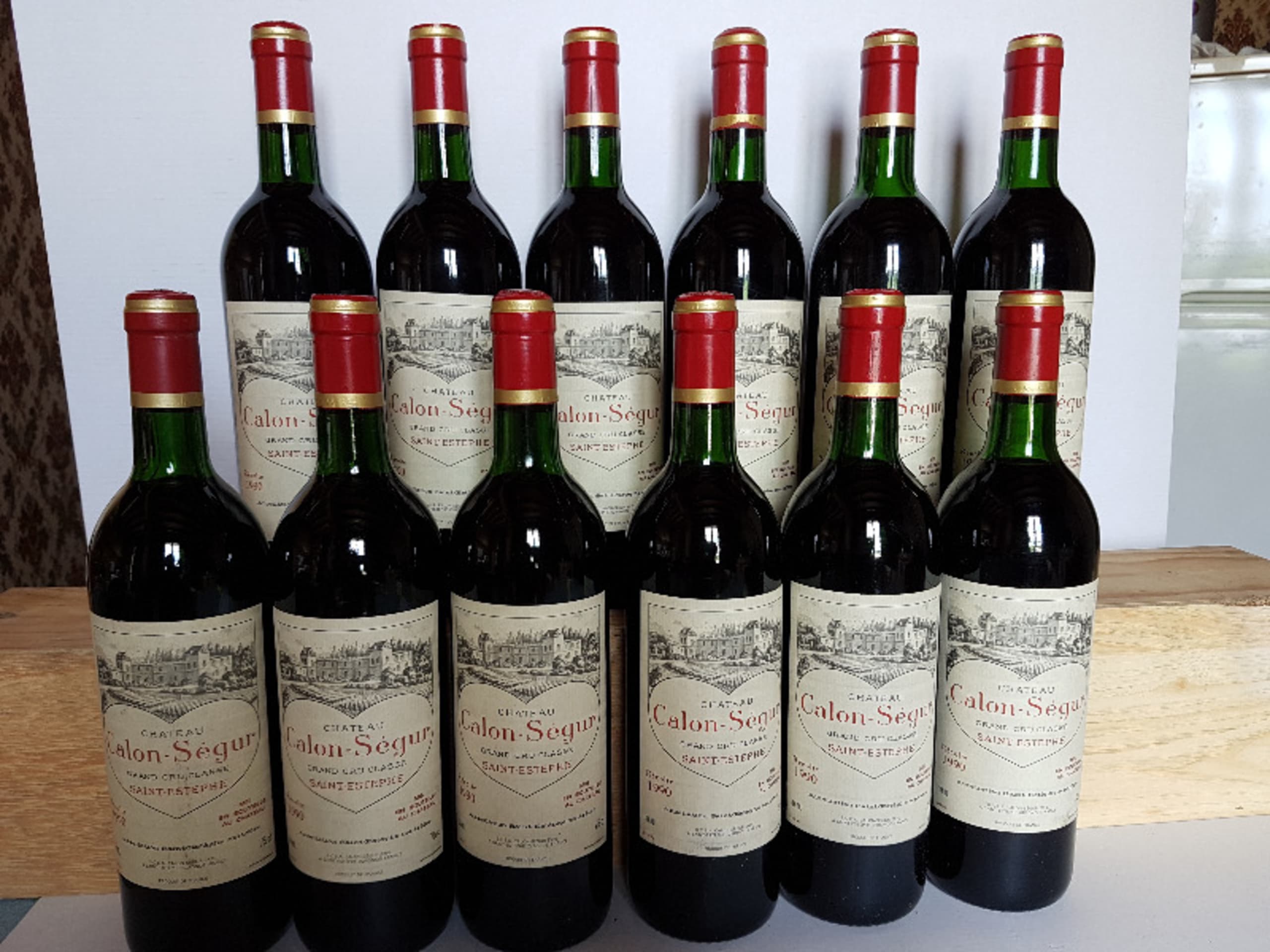 12 x 3éme Grand cru classé, calon Segur, Saint-Estèphe, 1990
