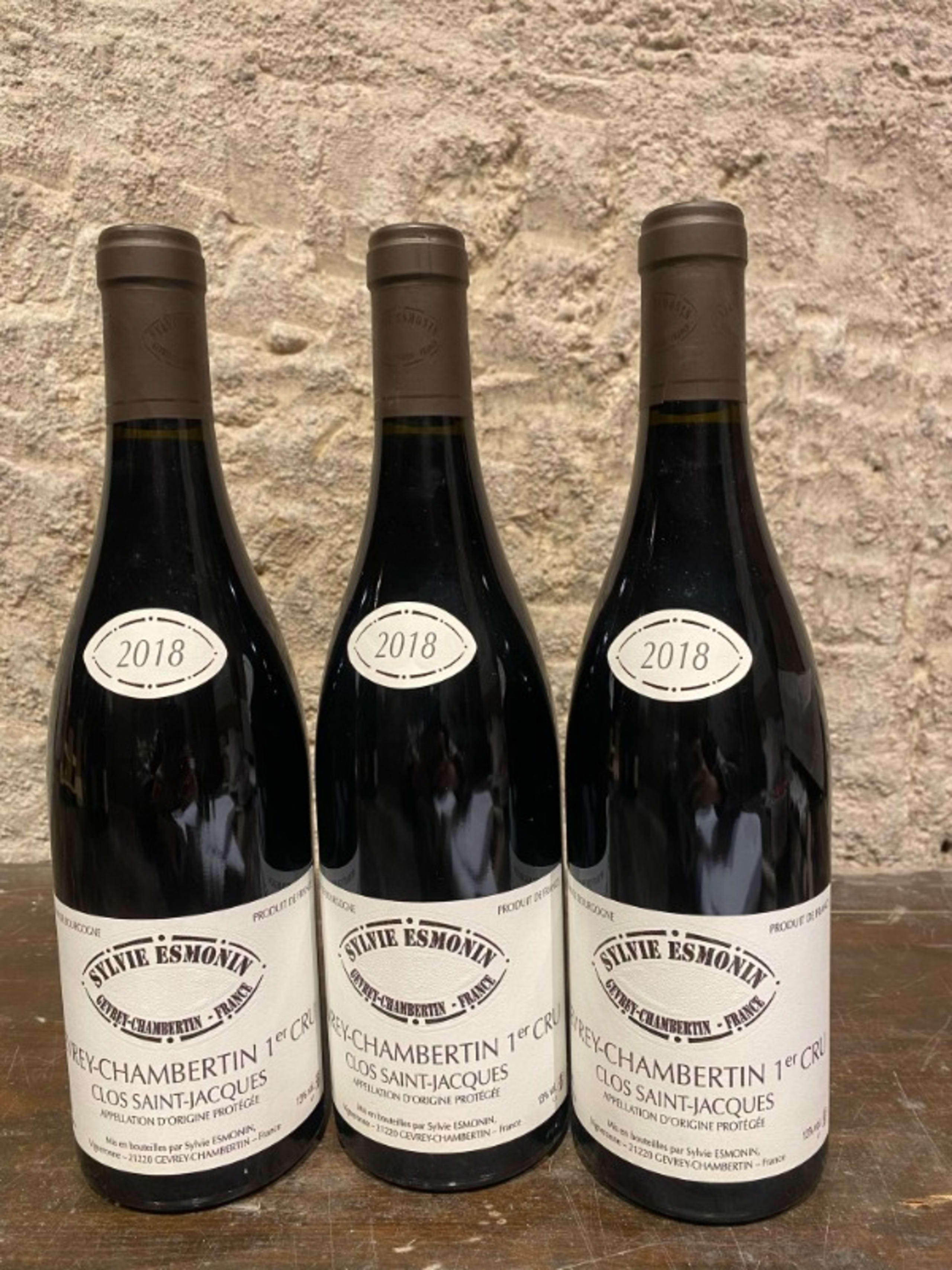 3 x Gevrey-Chambertin, 1er Cru - Clos Saint-Jacques, Domaine Sylvie Esmonin, 2018