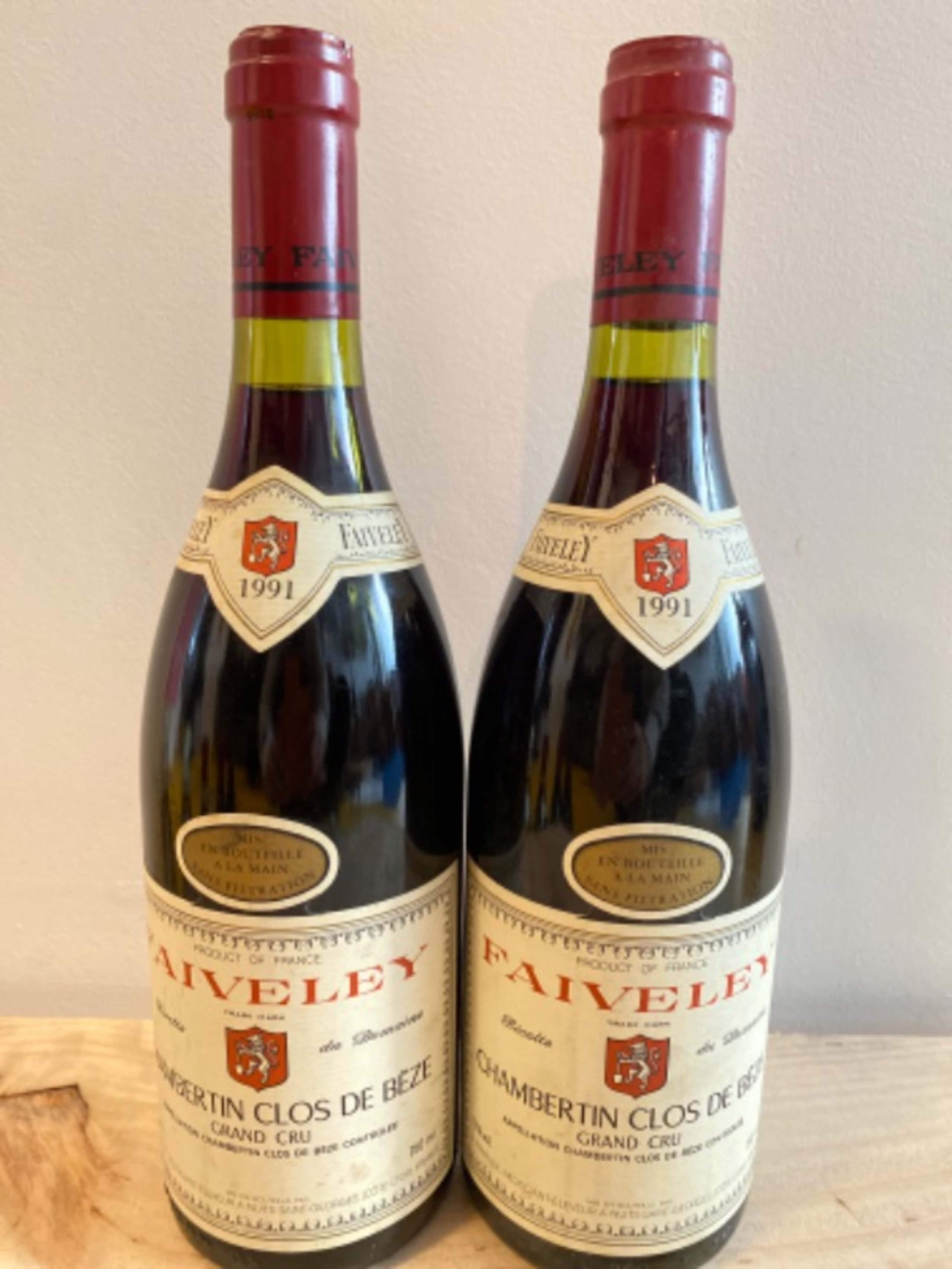 2 x Chambertin-Clos de Bèze, Grand Cru, Faiveley, 1991