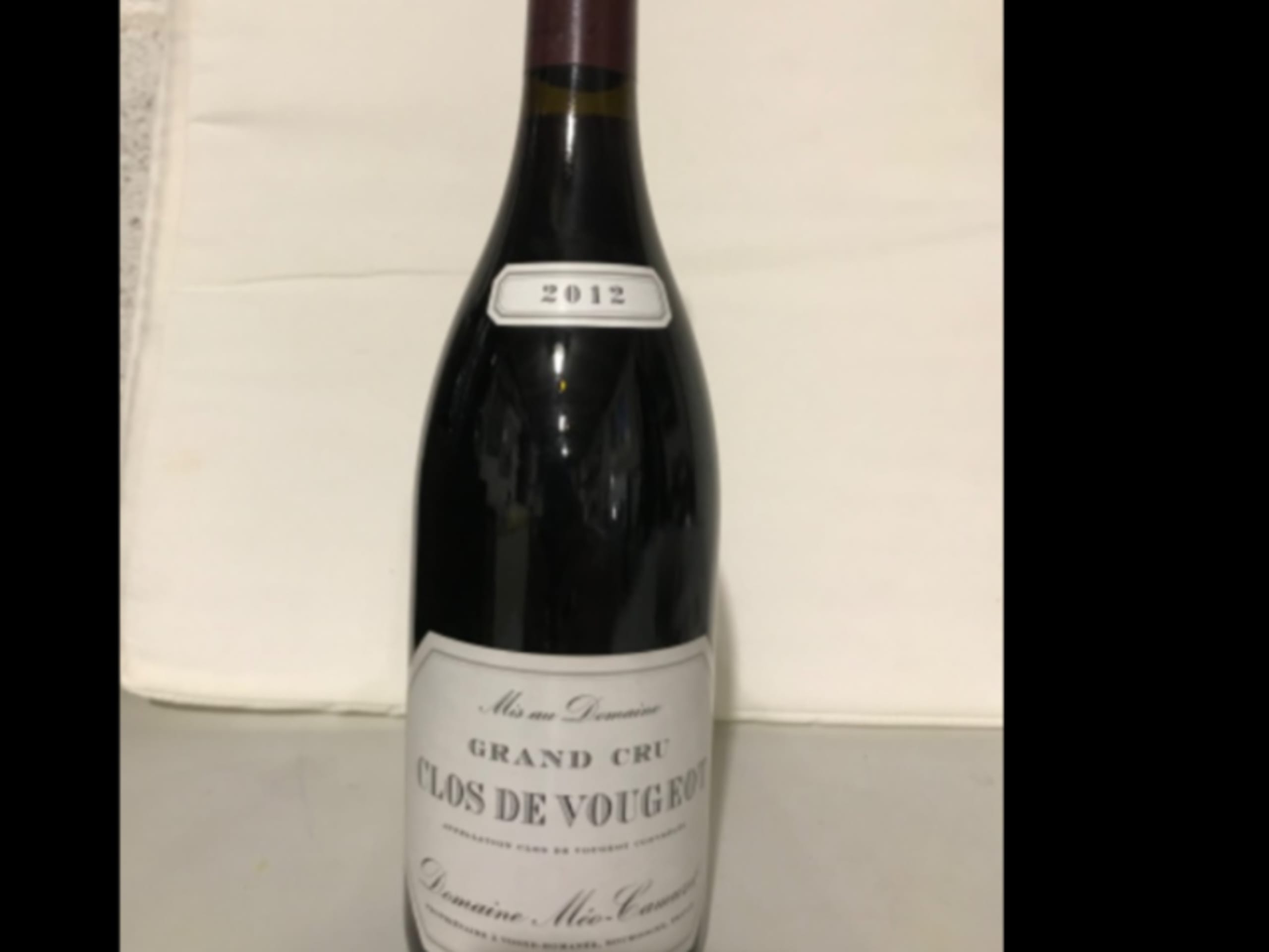 Clos de Vougeot, Grand Cru, Méo Camuzet, 2012