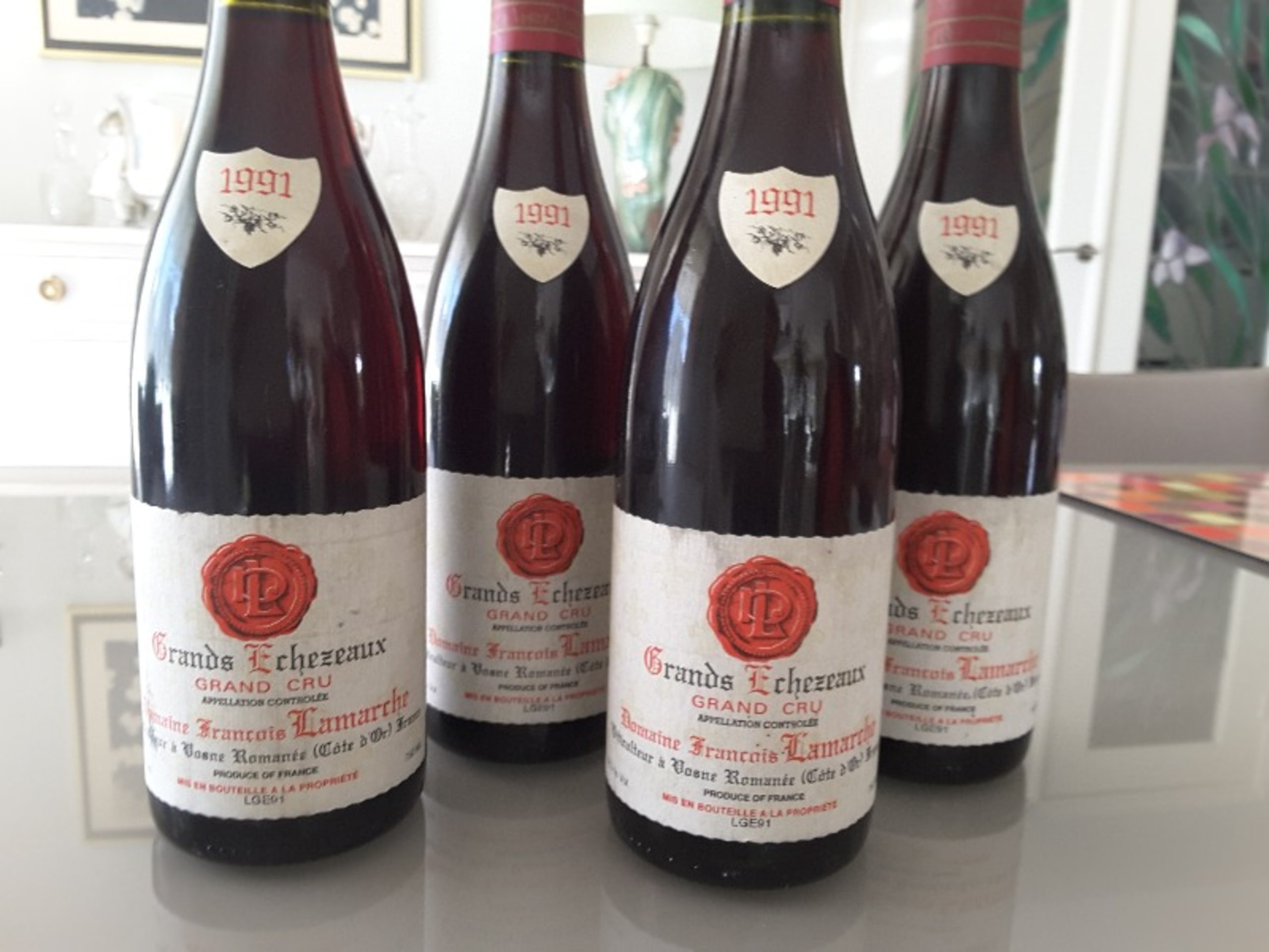4 x Grands-Echézeaux, Grand cru, Francois Lamarche, 1991