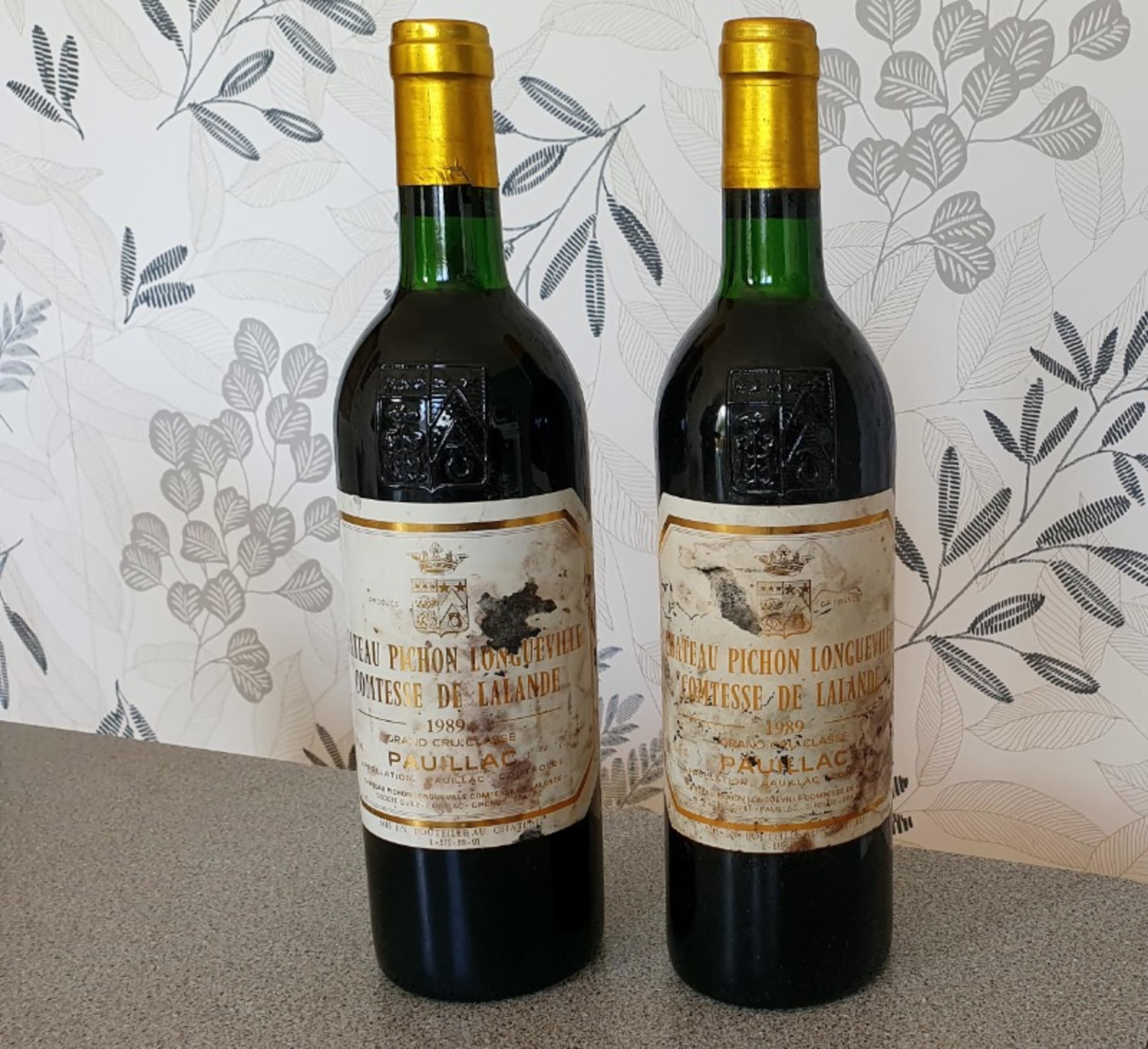 2 x Comtesse de Lalande, château Pichon Longueville, Pauillac, 1989