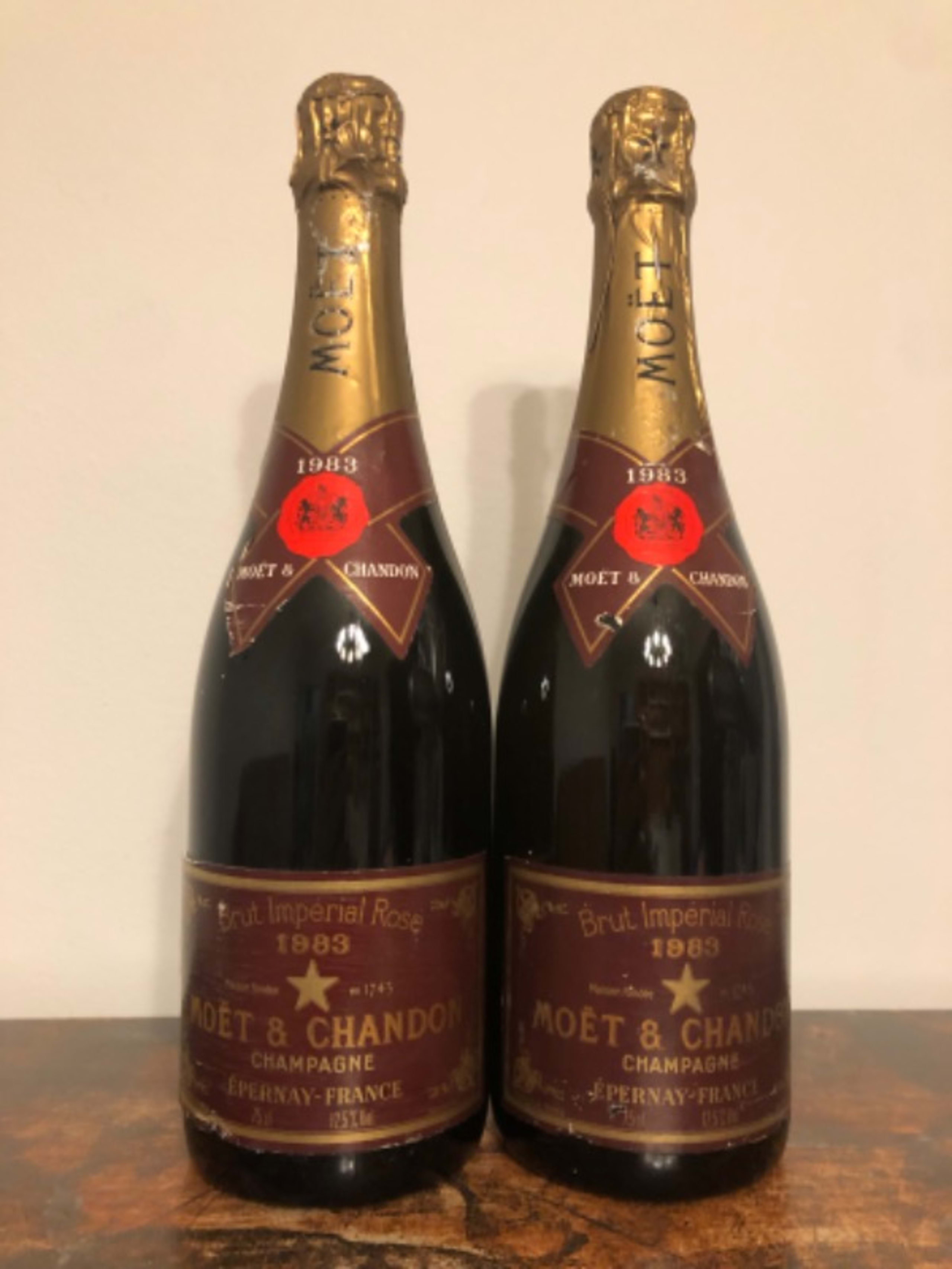 2 x Brut Impérial Rosé, Moët & Chandon, Champagne, 1983