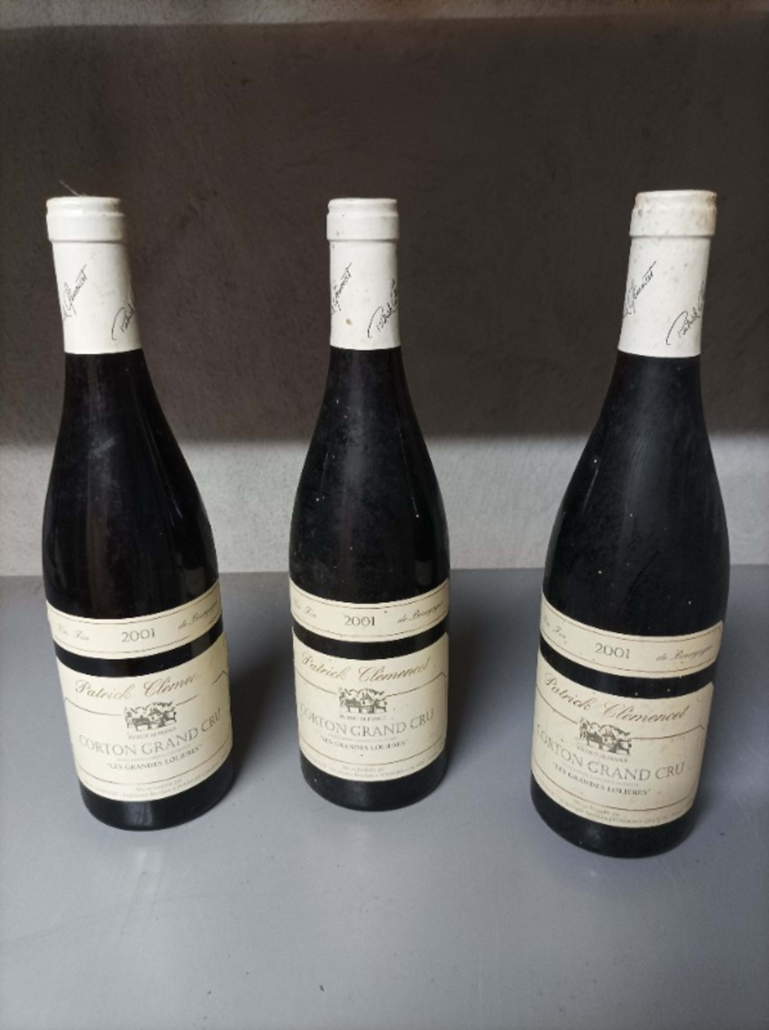 3 x Corton, Grand cru - les grandes lolieres, Patrick Clémencet, 2001
