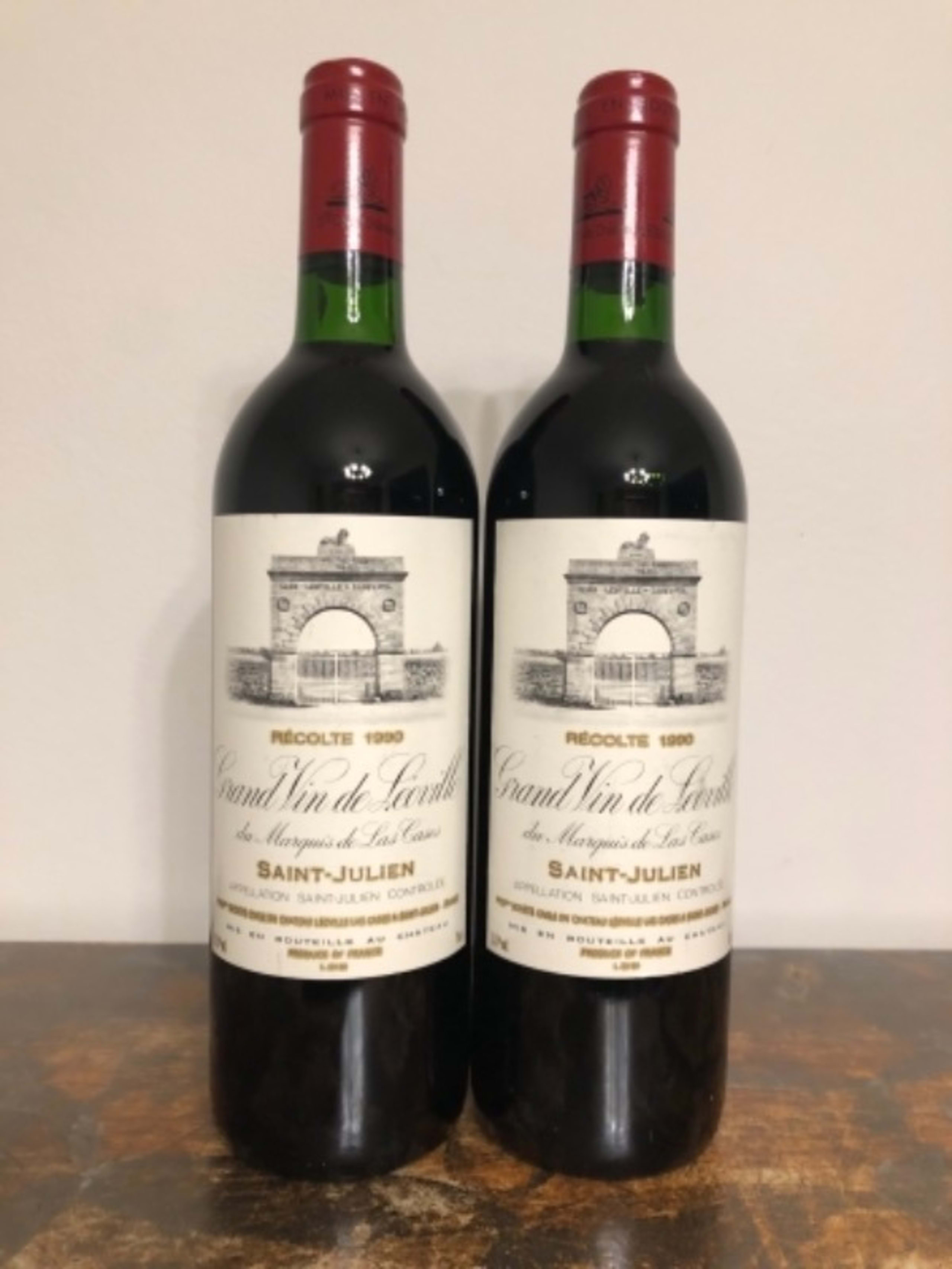 2 x CHÂTEAU LÉOVILLE LAS CASES, Saint-Julien, 1990