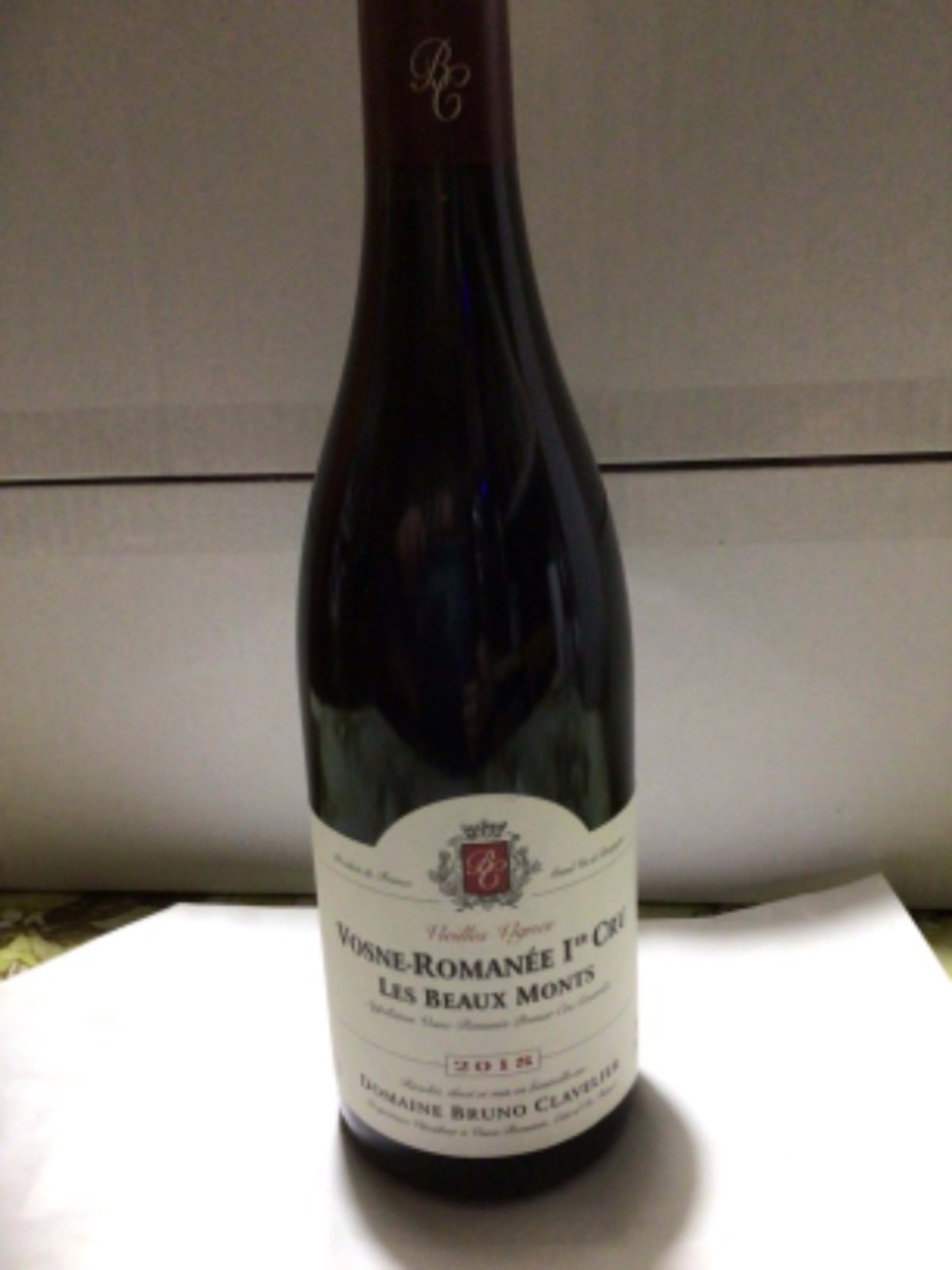 Vosne-Romanée, 1er cru les Beaux Monts, Bruno Clavelier, 2018
