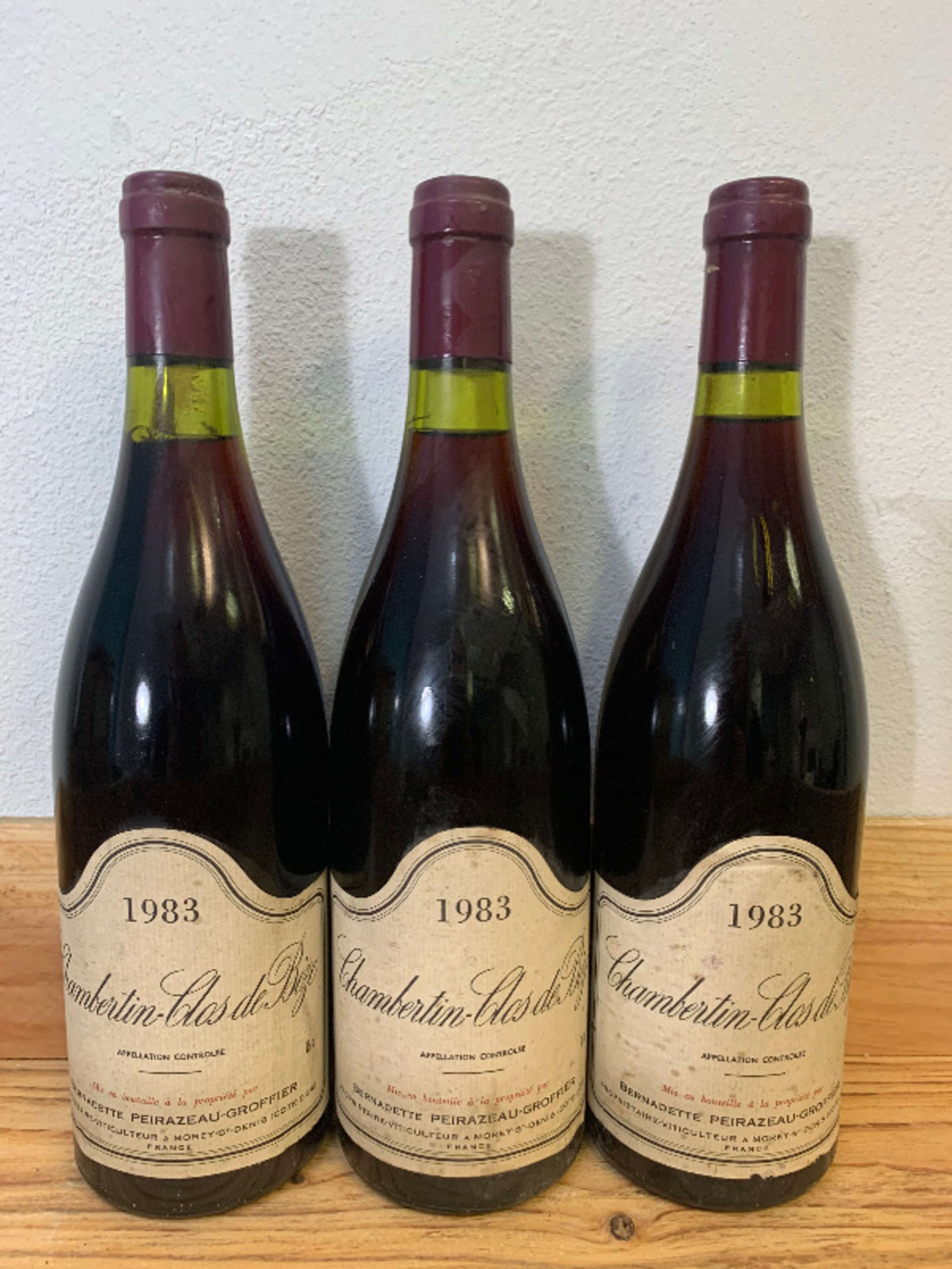 3 x Chambertin, Clos de Bèze, Bernadette Peirazeau-Groffier, 1983