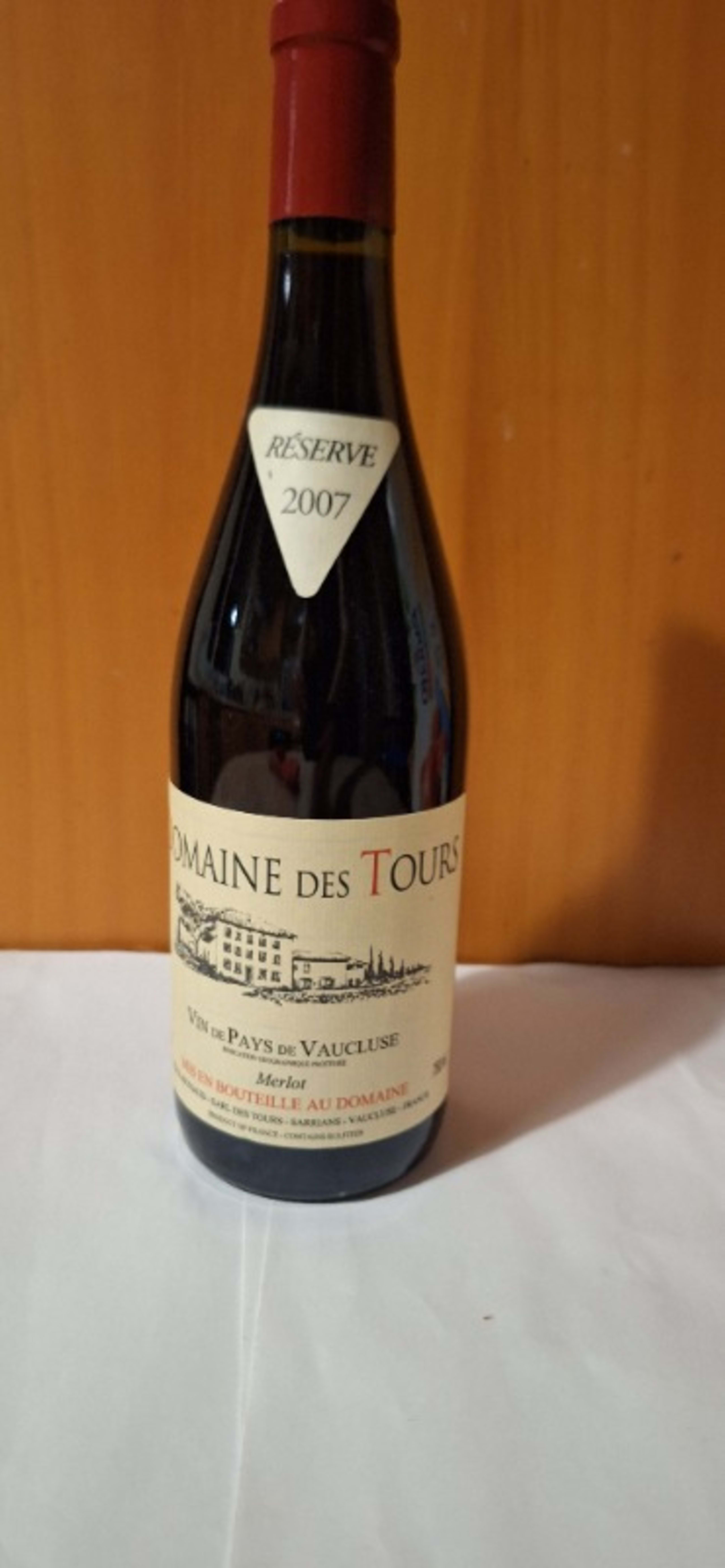 Vin de Pays du Vaucluse, Merlot, Domaine des Tours, 2007