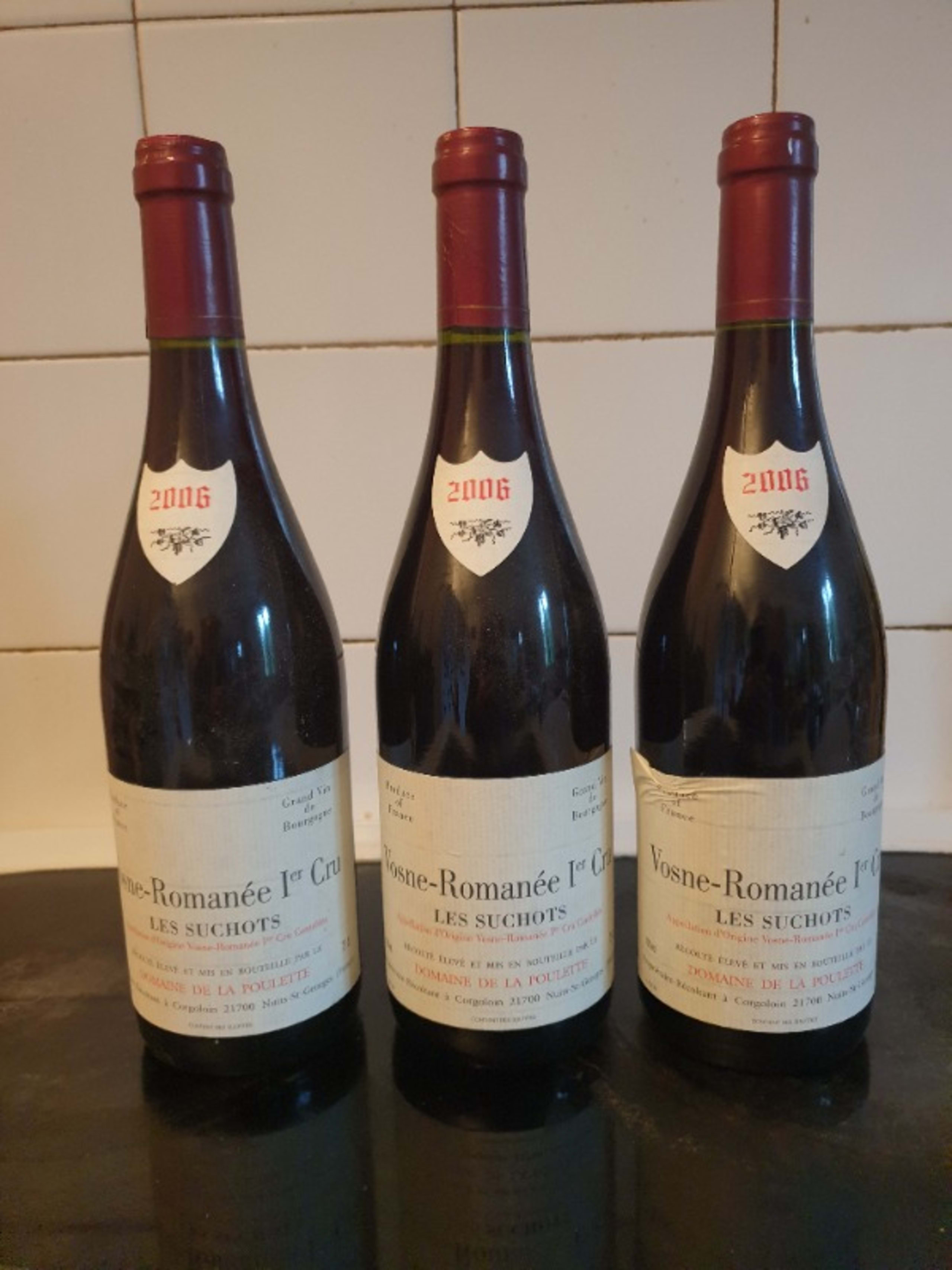 3 x Vosne-Romanée, 1 cru -  les Suchots, domaine de la Poulette, 2006