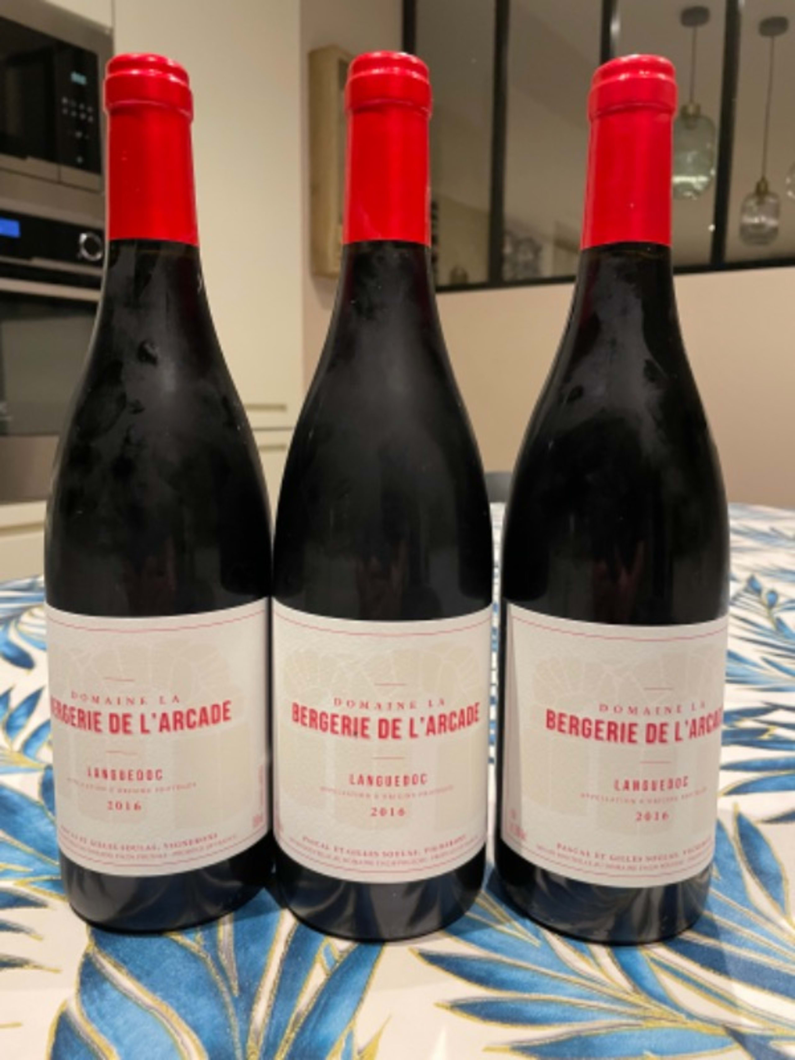 3 x Domaine bergerie de l’arcade, Vin de Pays de l'Hérault, 2016