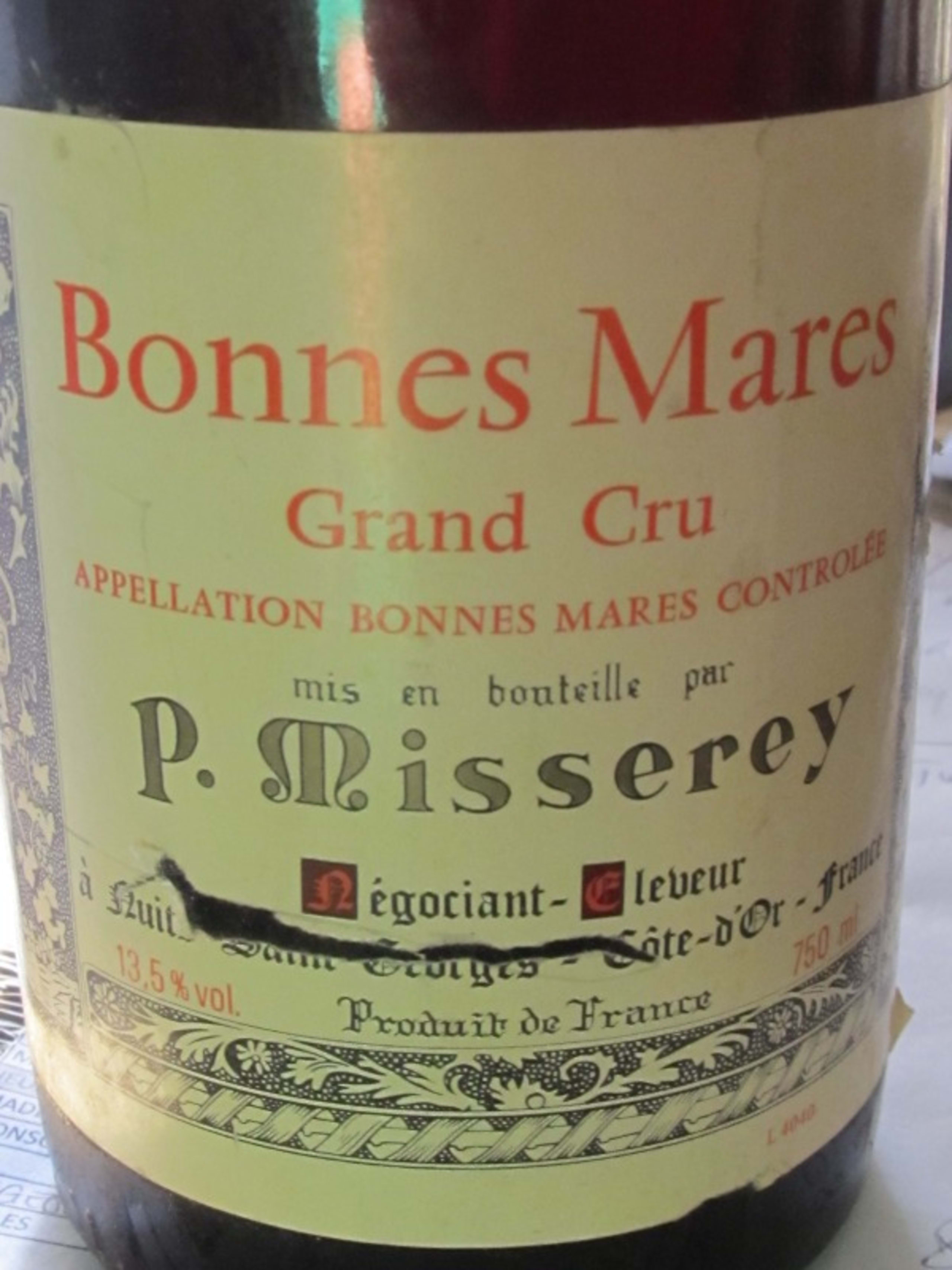 Bonnes-Mares, P.MISSEREY, 1996
