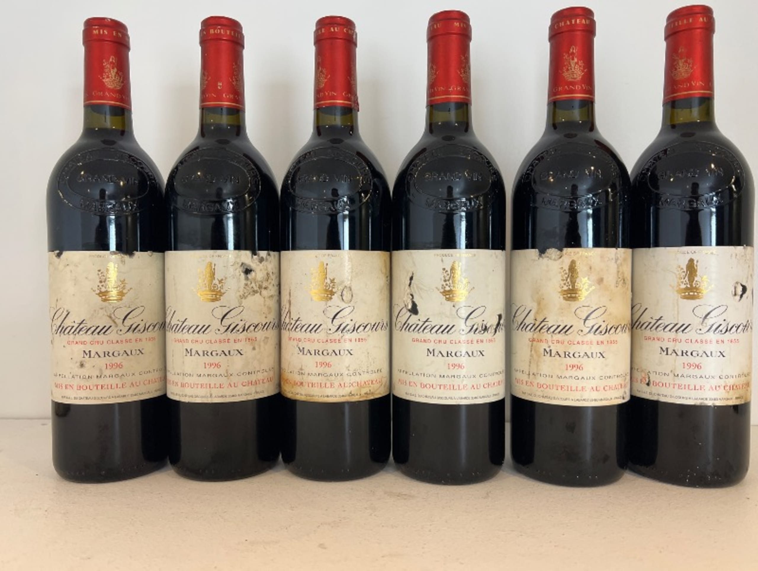 6 x château Giscours, Margaux, 1996