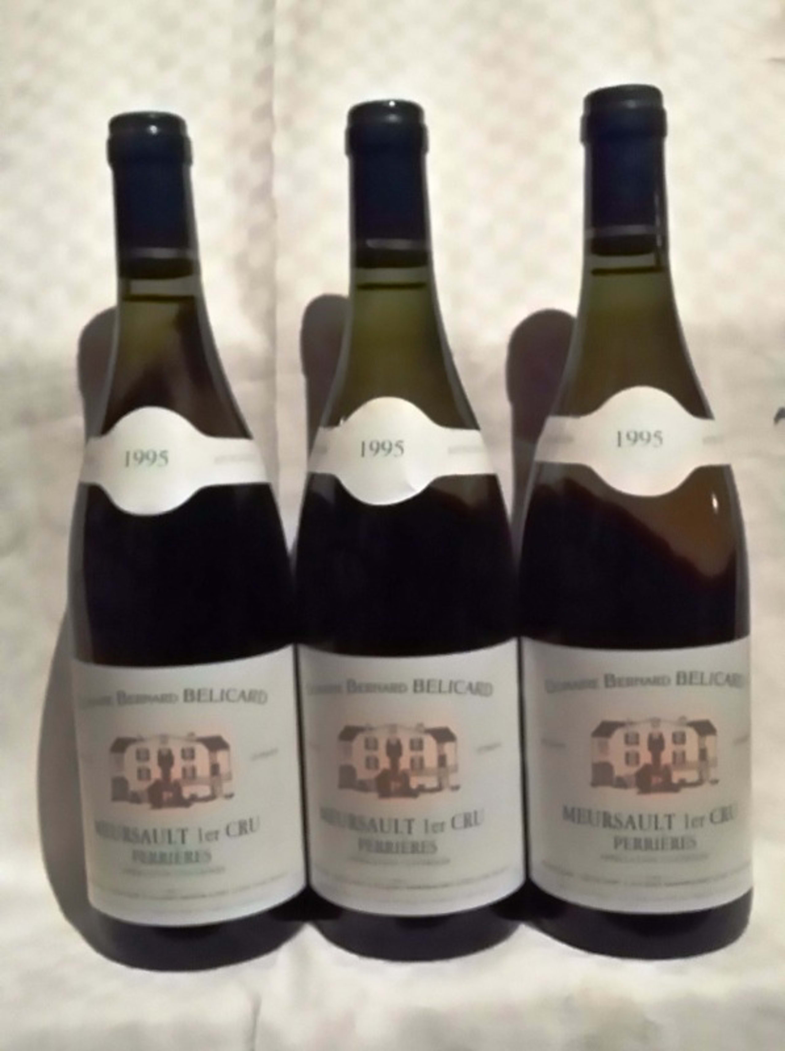 3 x Meursault, 1er cru Perrières, domaine Bernard Belicard, 1995