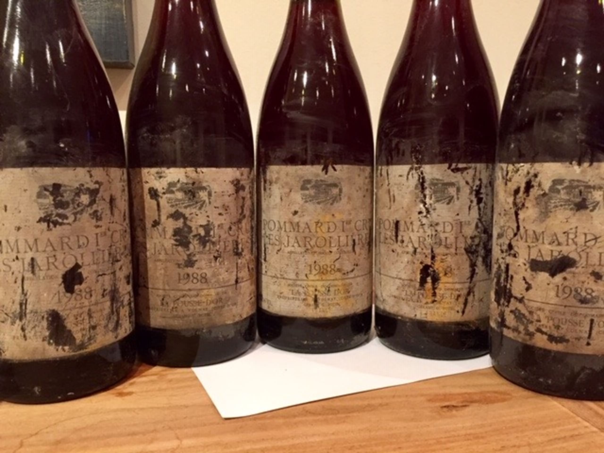 5 x Pommard, 1 er Cru Les Jarollières, Domaine de la La Pousse d'Or, 1988