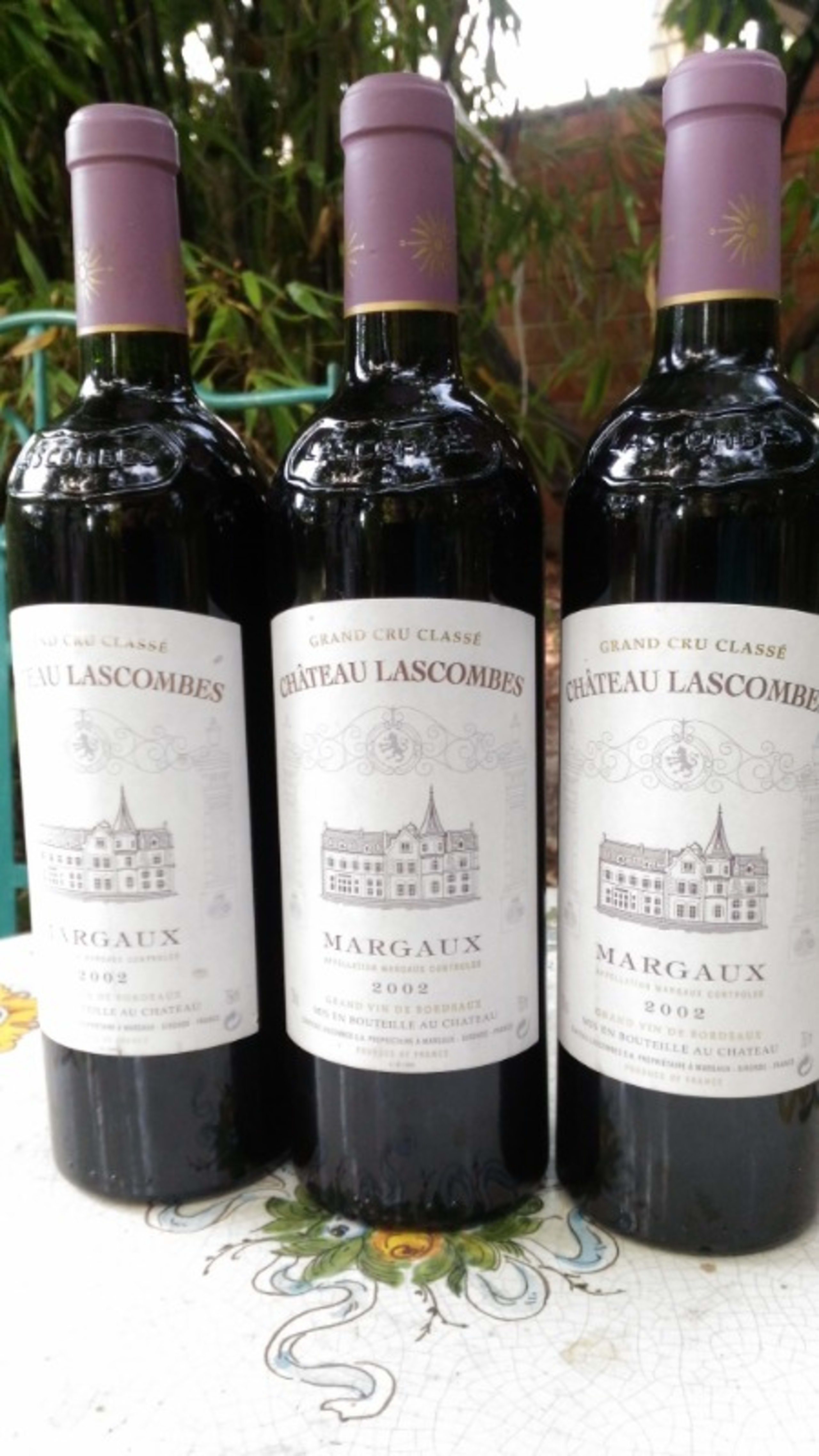 3 x Château Lascombes, Margaux, 2002